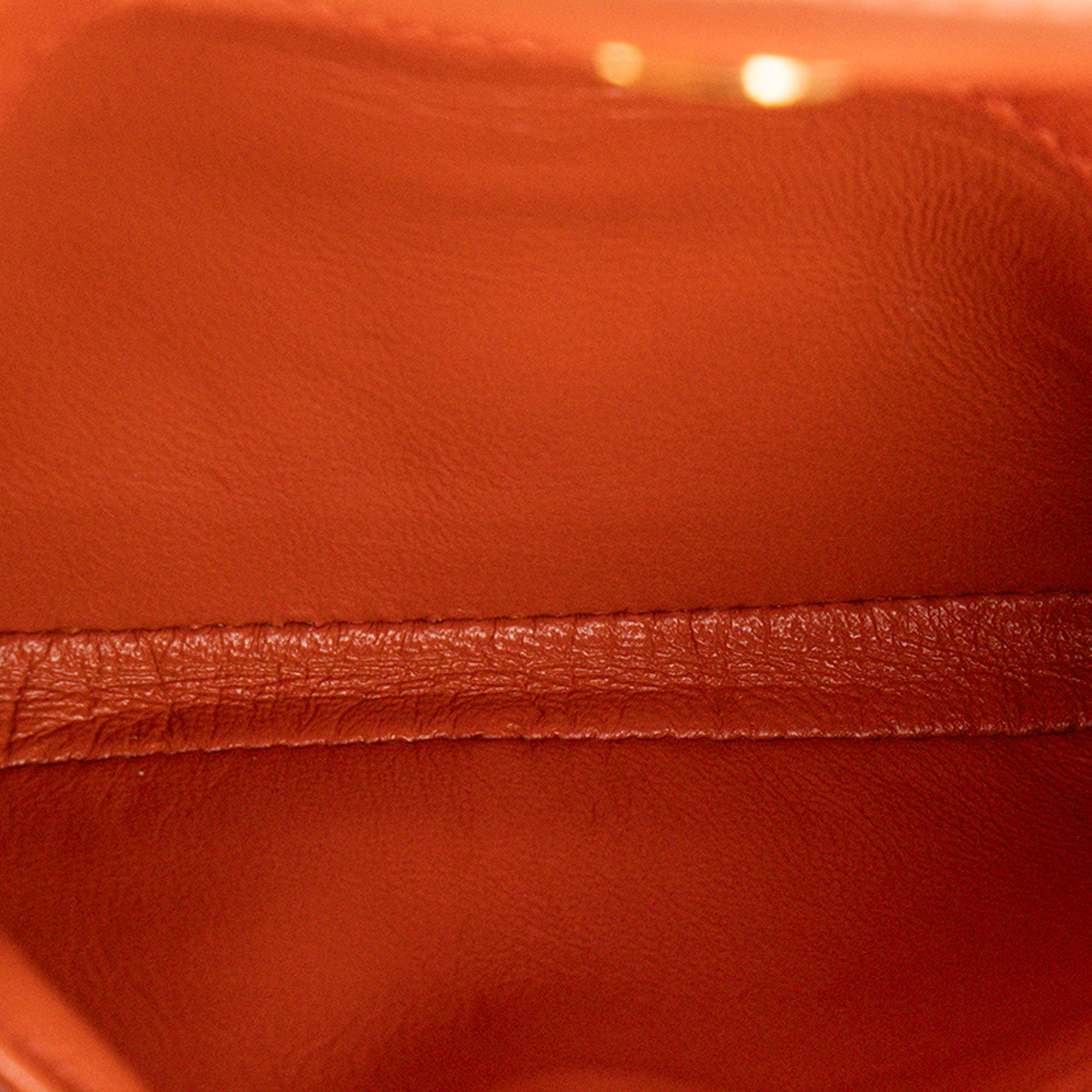 PRADA - Sac à bandoulière Pochette Prada en cuir grainé orange
