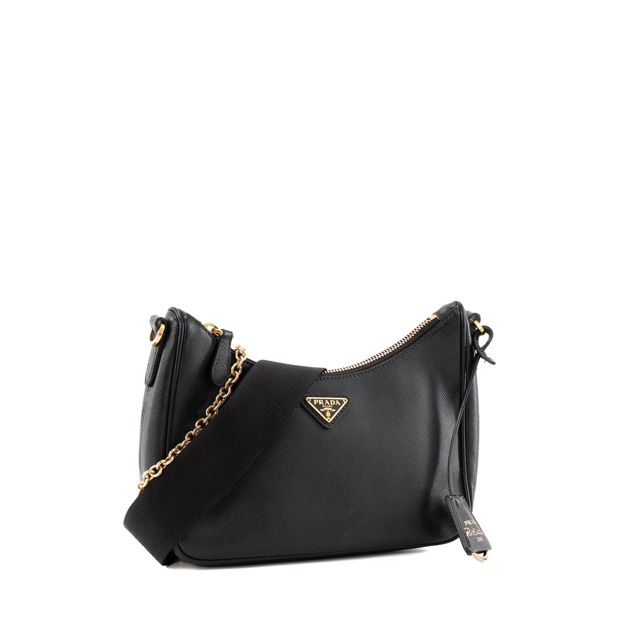 PRADA - Sac à bandoulière Re-Edition 2005 Prada en cuir saffiano noir