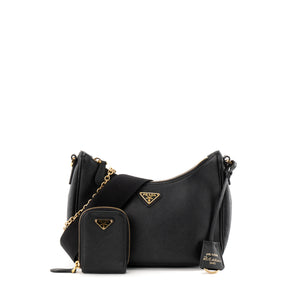 PRADA - Sac à bandoulière Re-Edition 2005 Prada en cuir saffiano noir