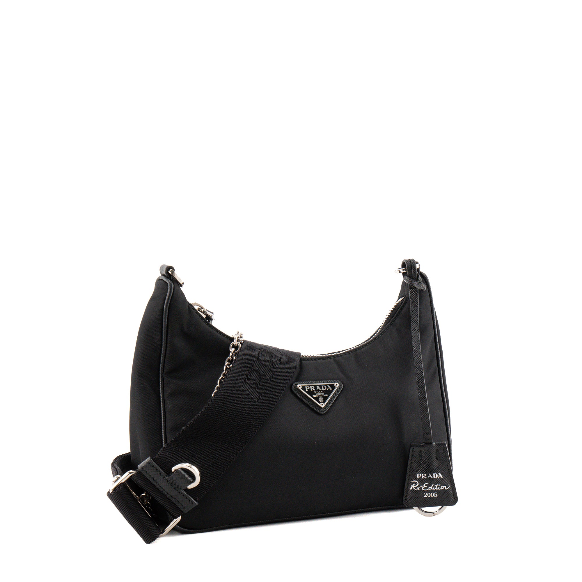 PRADA - Sac à bandoulière Re-Edition 2005 Prada en Re-nylon et cuir saffiano noir
