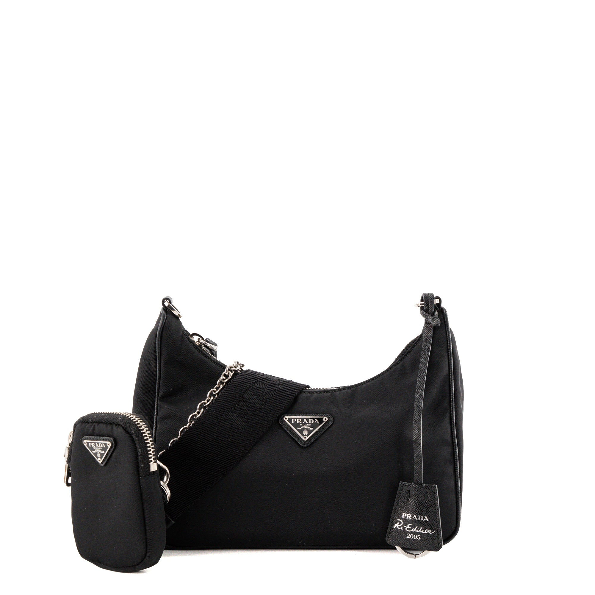 PRADA - Sac à bandoulière Re-Edition 2005 Prada en Re-nylon et cuir saffiano noir