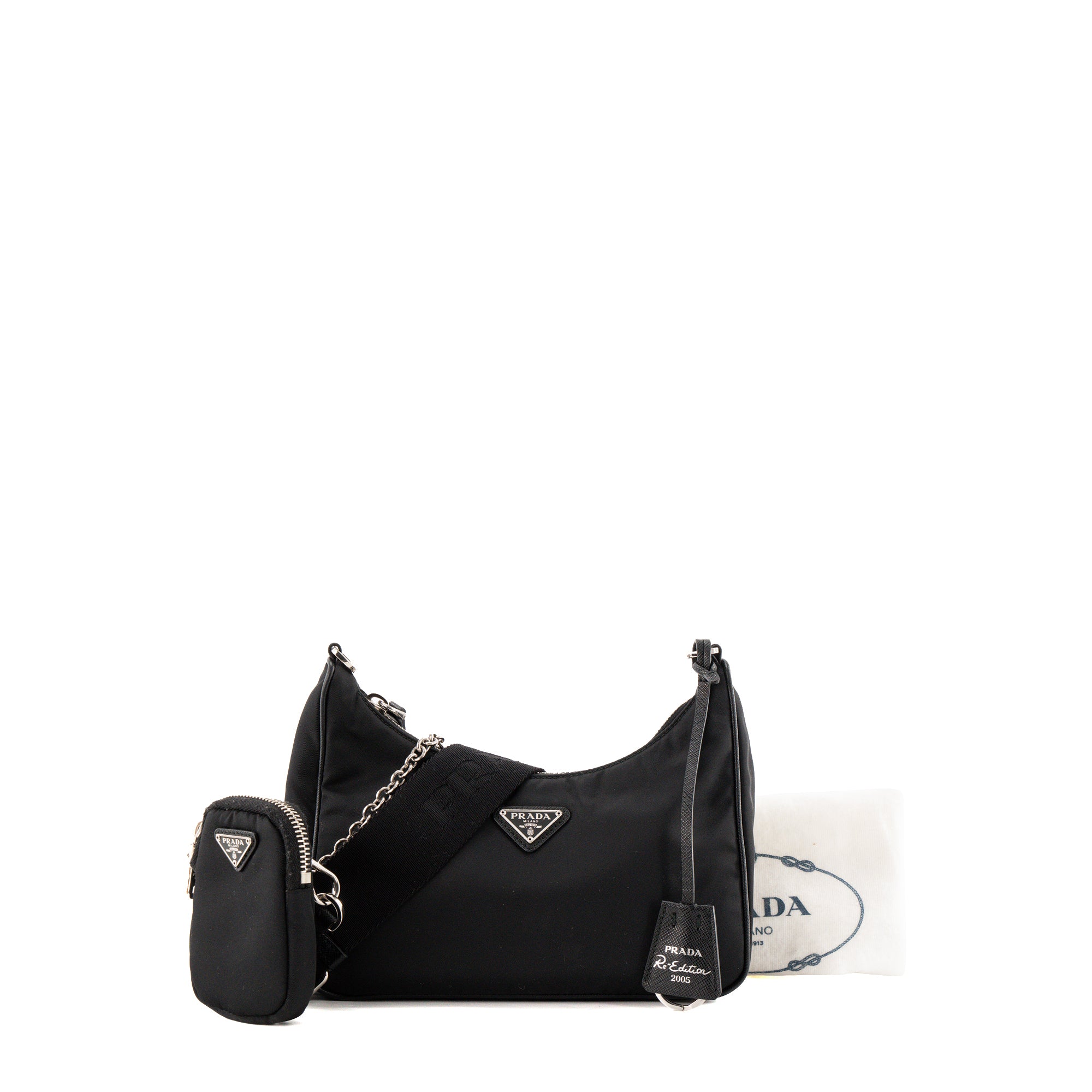 PRADA - Sac à bandoulière Re-Edition 2005 Prada en Re-nylon et cuir saffiano noir