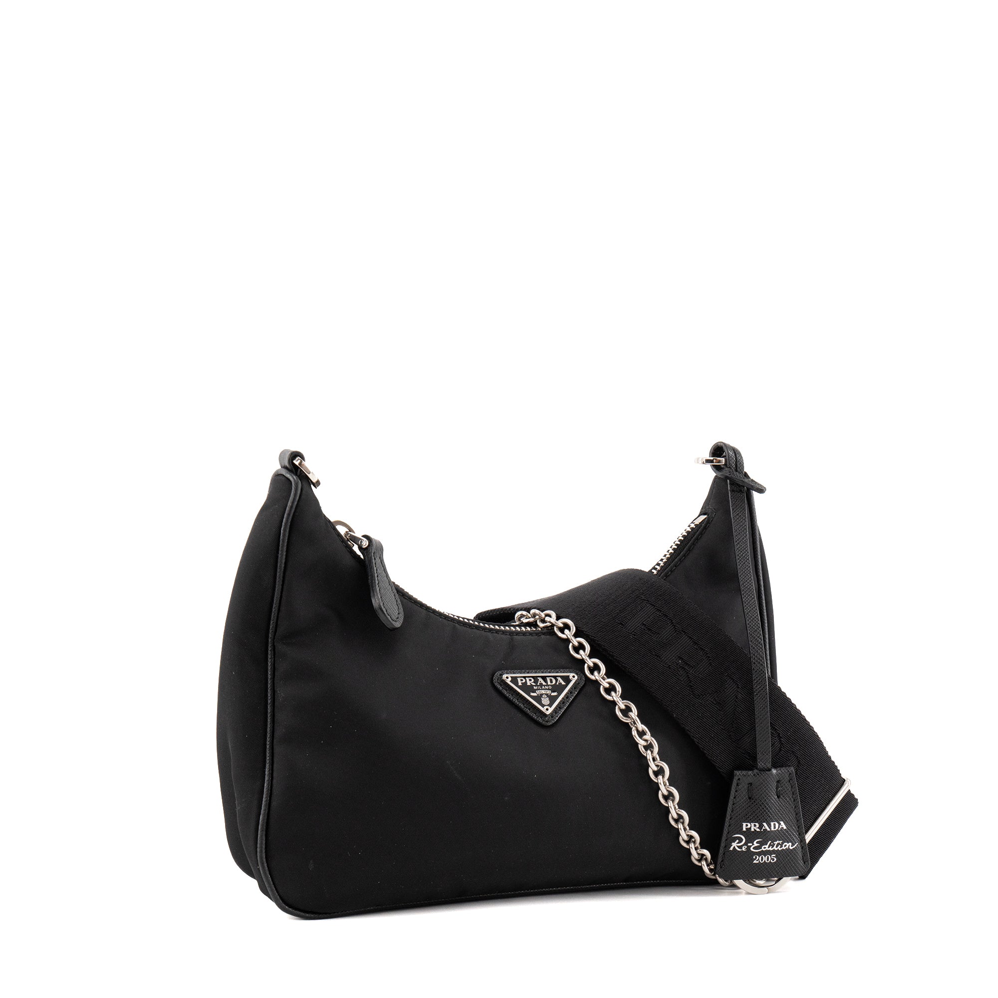 PRADA - Sac à bandoulière Re-Edition 2005 Prada en Re-Nylon et cuir Saffiano noir