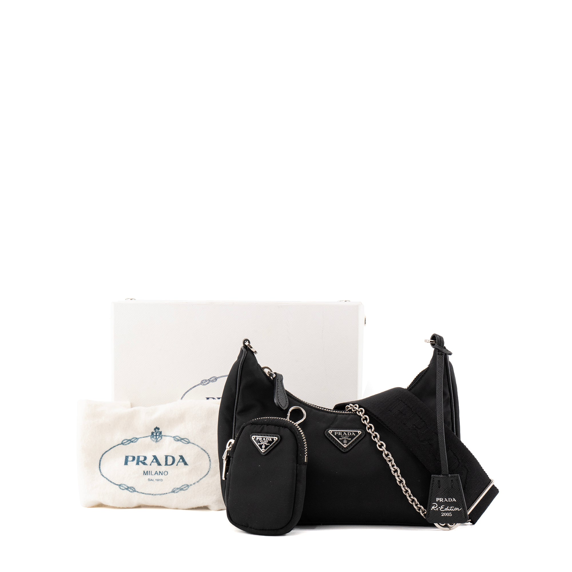 PRADA - Sac à bandoulière Re-Edition 2005 Prada en Re-Nylon et cuir Saffiano noir