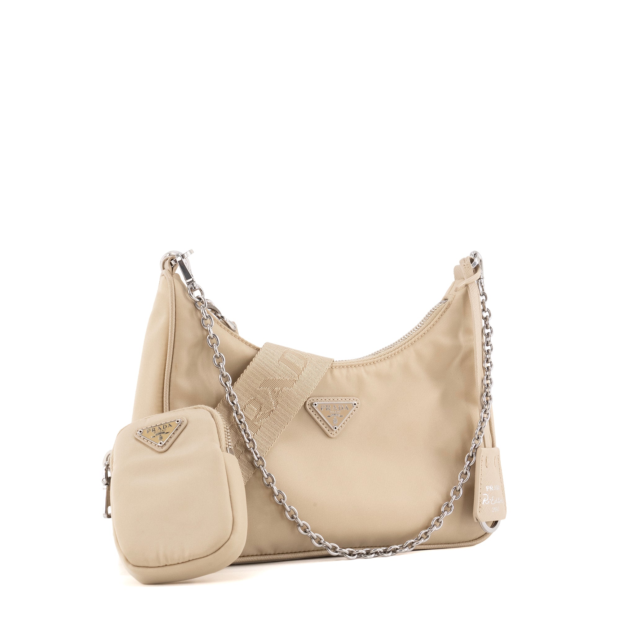 PRADA - Sac à bandoulière Re-Edition 2005 Prada en re-nylon beige