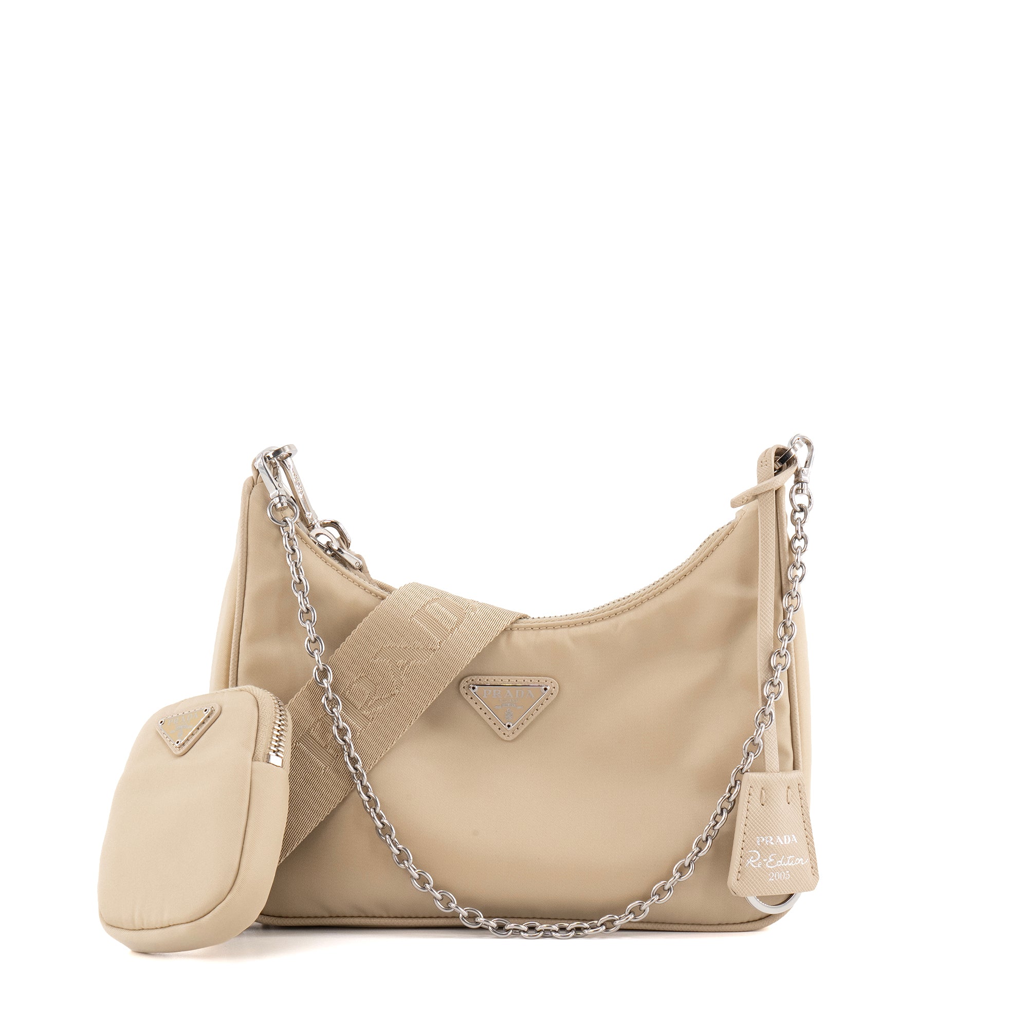 PRADA - Sac à bandoulière Re-Edition 2005 Prada en re-nylon beige