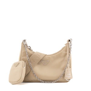 PRADA - Sac à bandoulière Re-Edition 2005 Prada en re-nylon beige