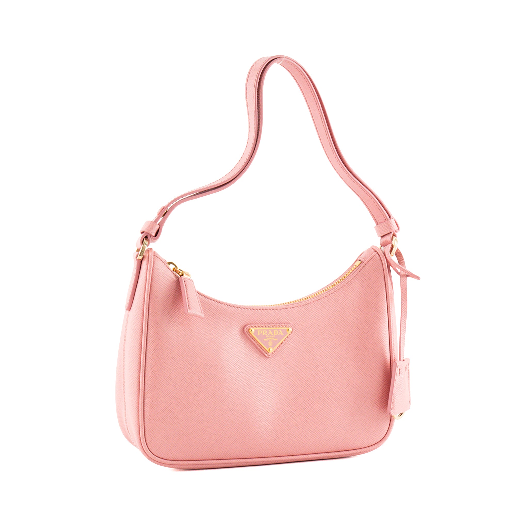 PRADA - Sac à épaule Re-Edition 2005 Mini Prada en cuir saffiano rose