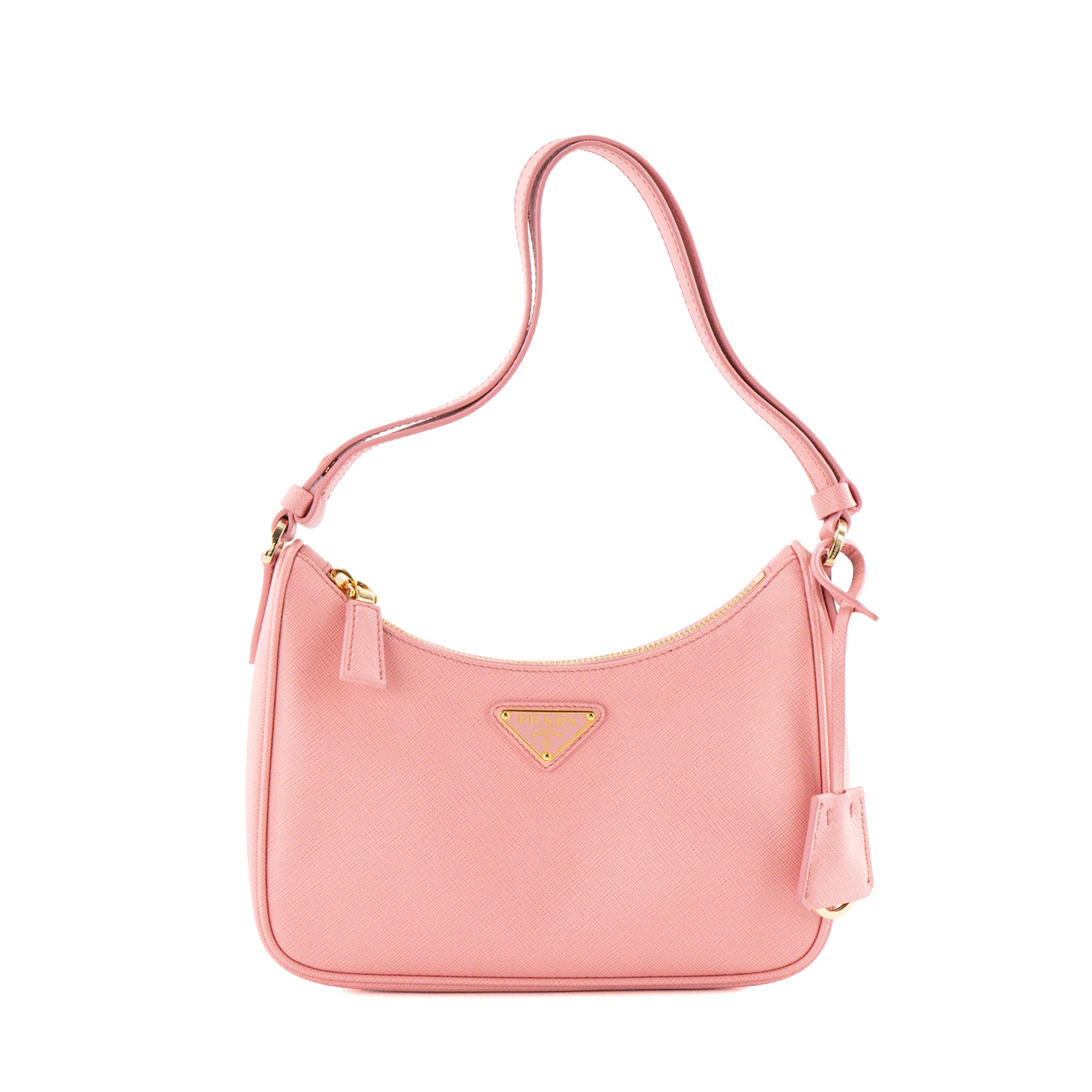 PRADA - Sac à épaule Re-Edition 2005 Mini Prada en cuir saffiano rose