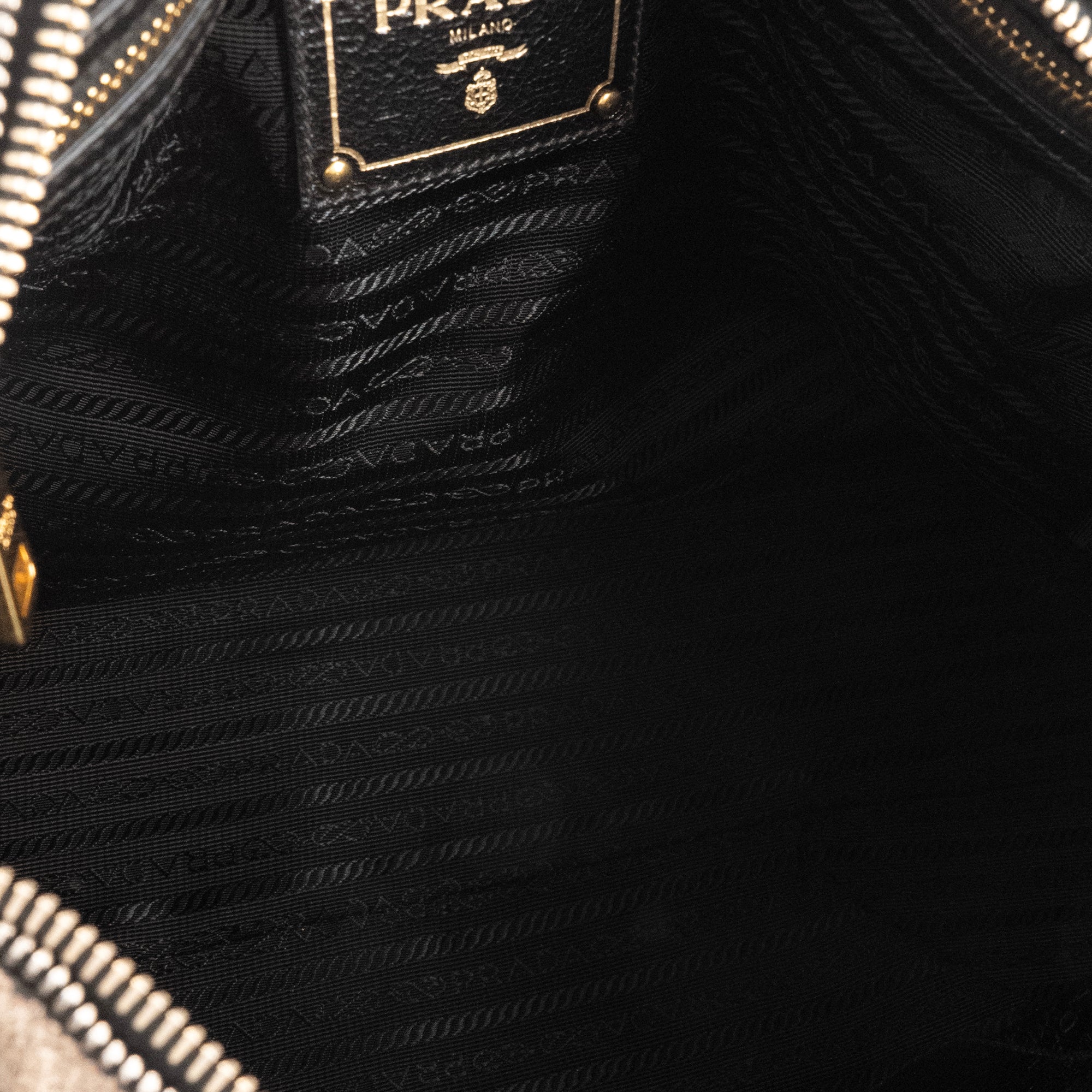 PRADA - Sac à main Prada en cuir effet craquelé marron