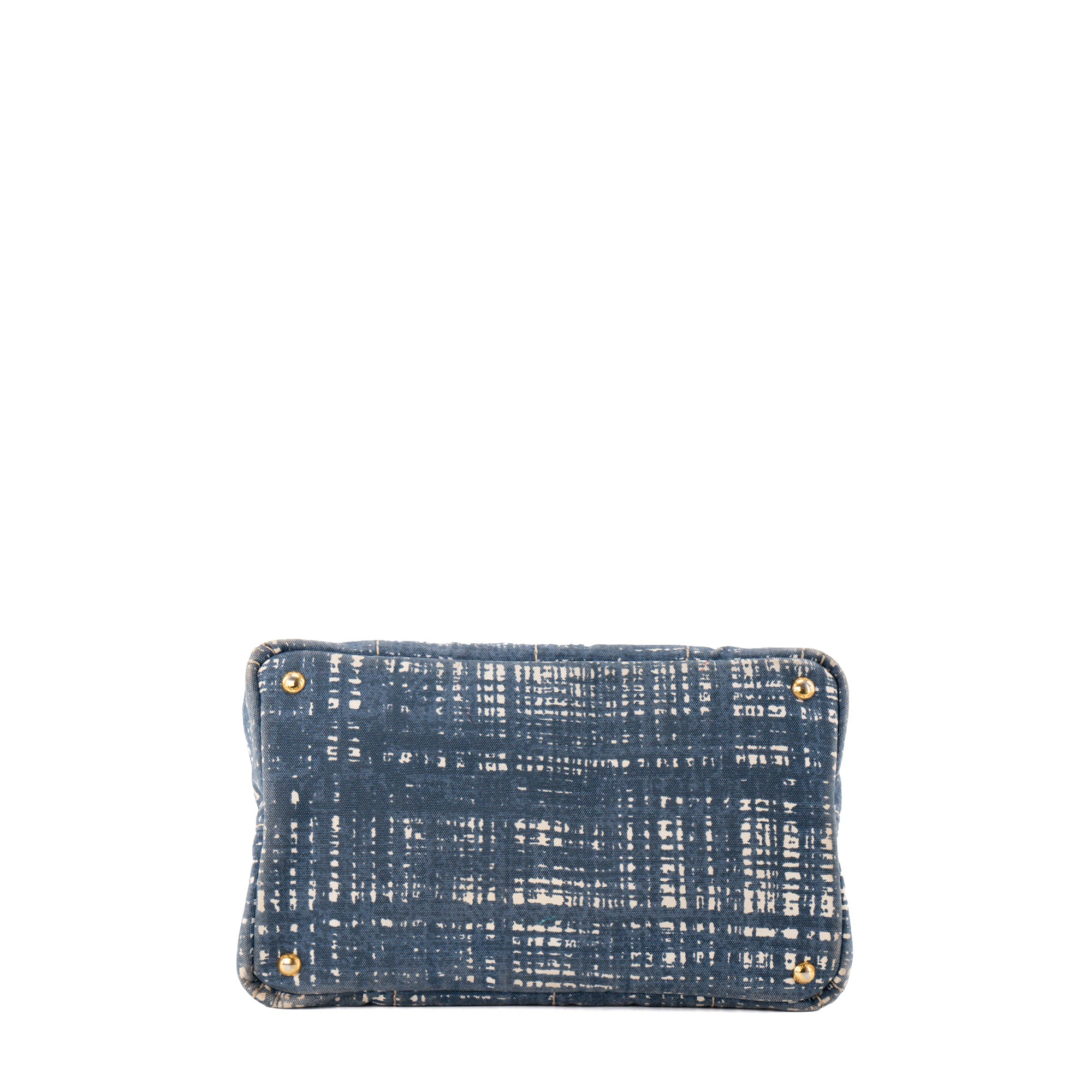 PRADA - Sac Cabas Canapa GM Prada en denim bleu et blanc
