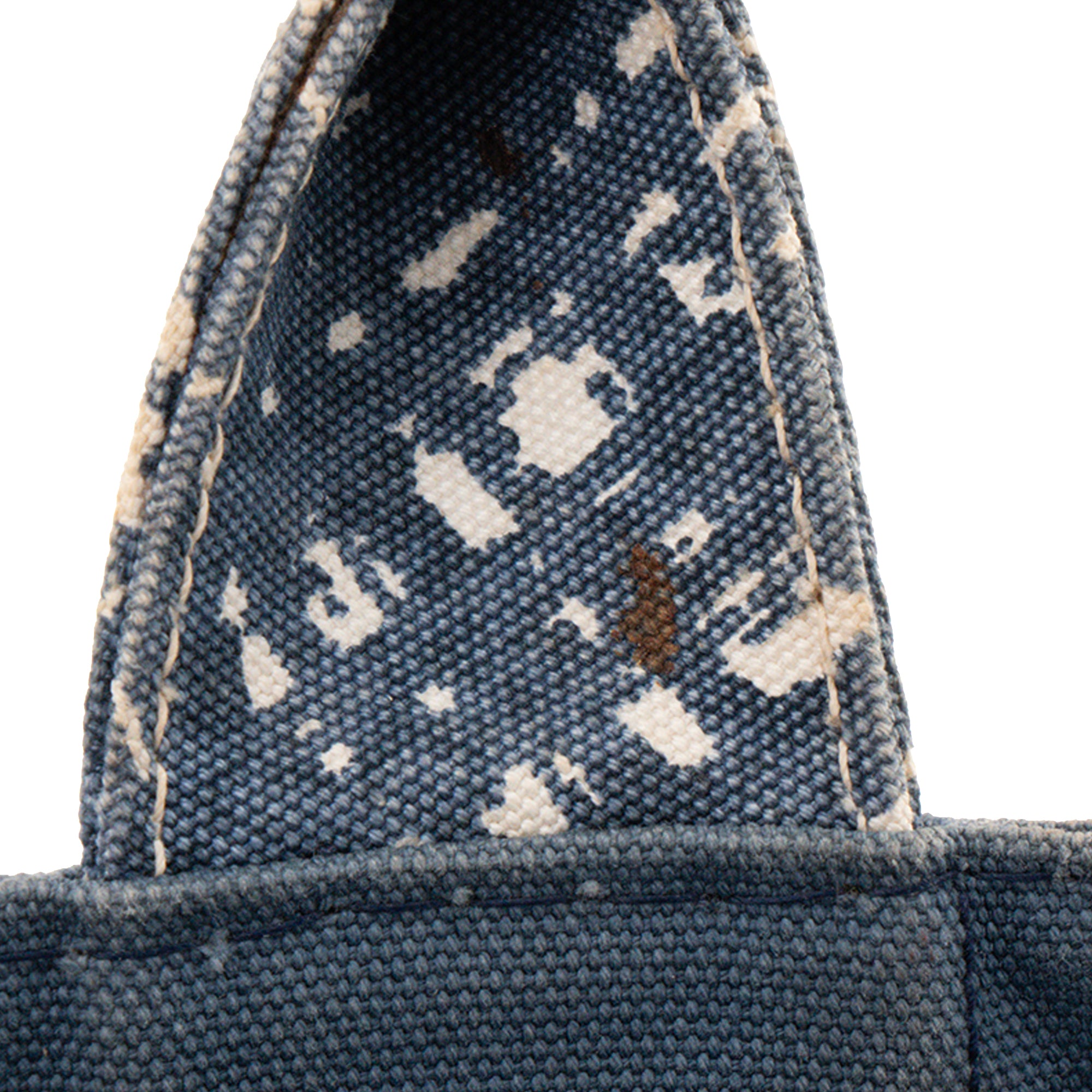PRADA - Sac Cabas Canapa GM Prada en denim bleu et blanc