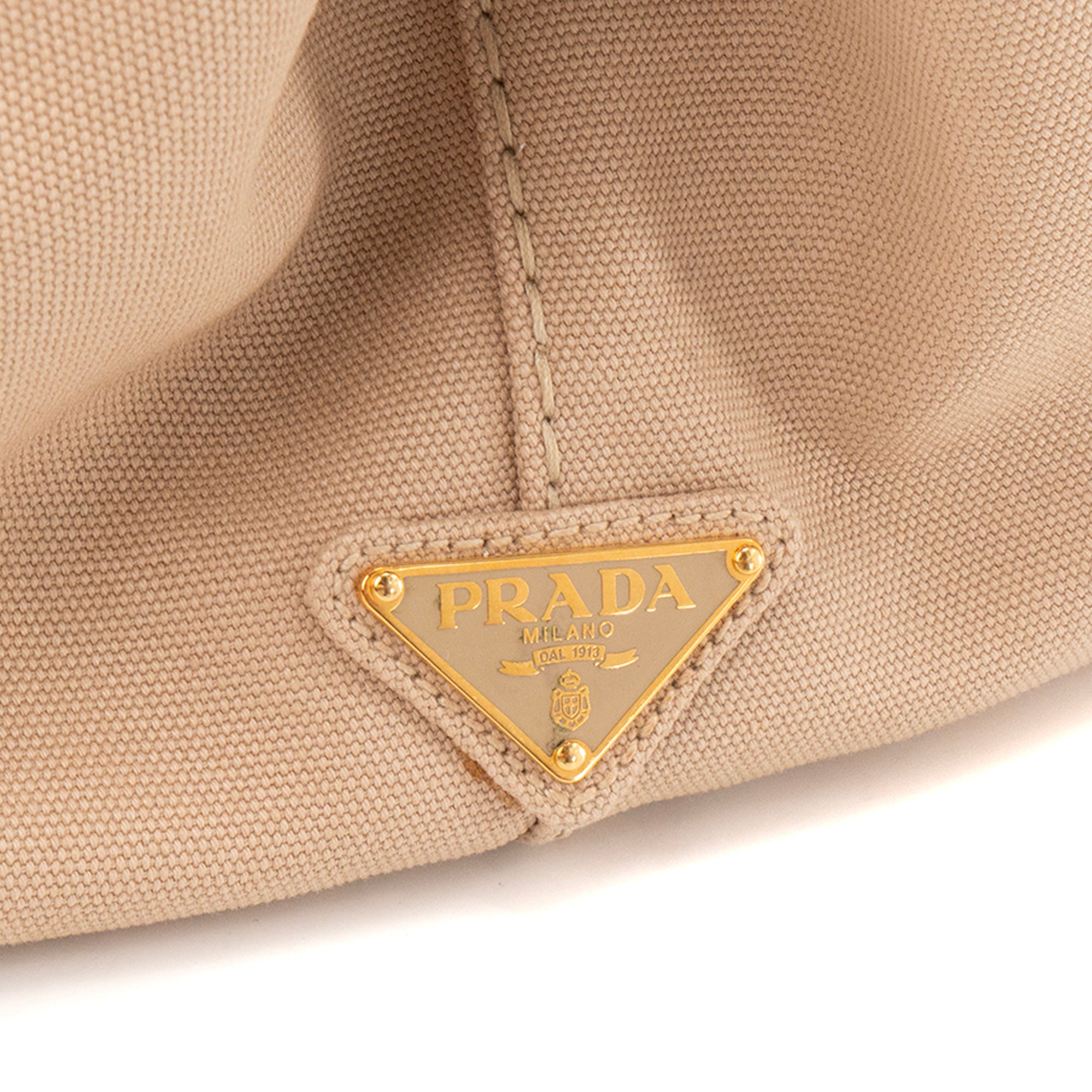 PRADA - Sac Cabas Canapa Large Prada en toile beige