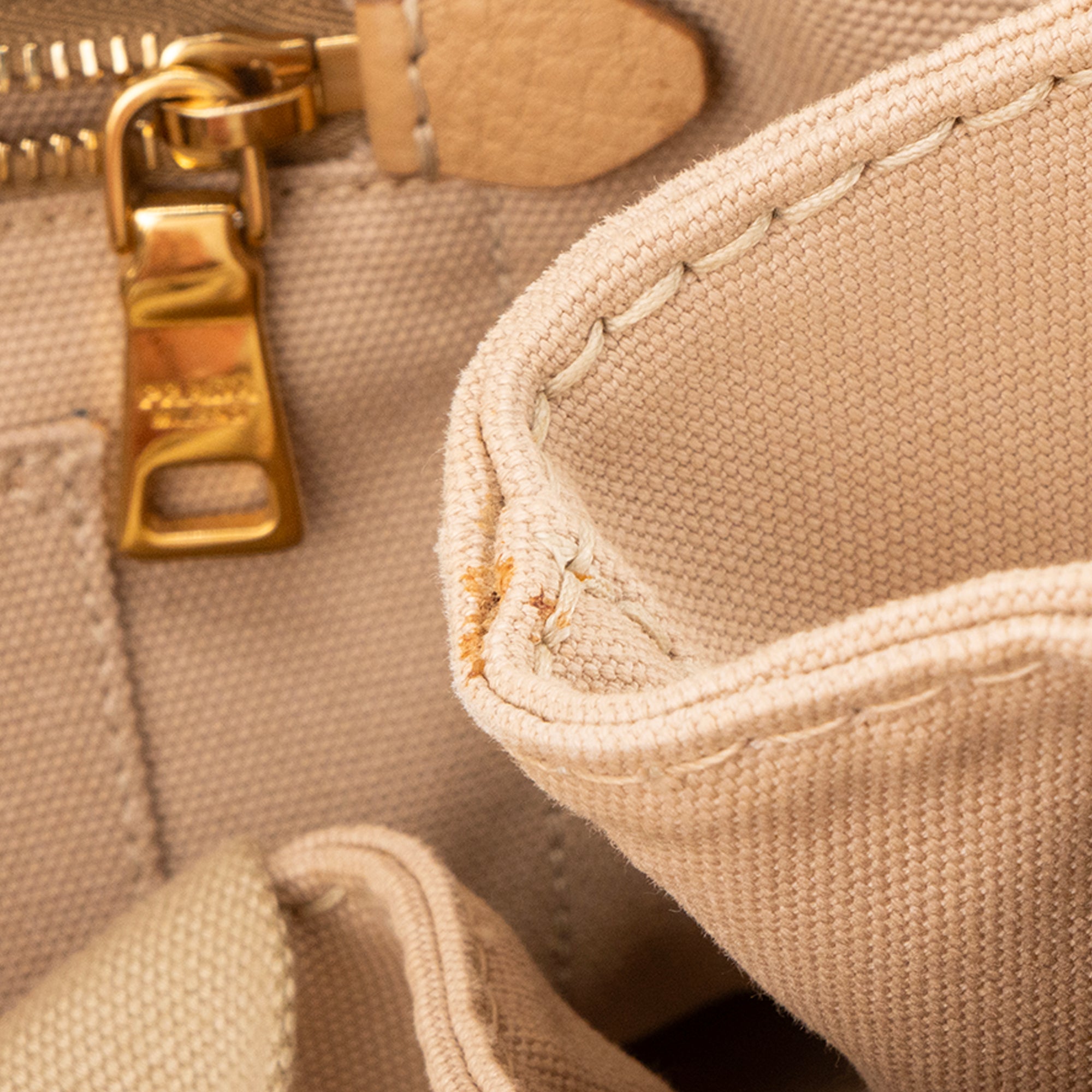 PRADA - Sac Cabas Canapa Large Prada en toile beige