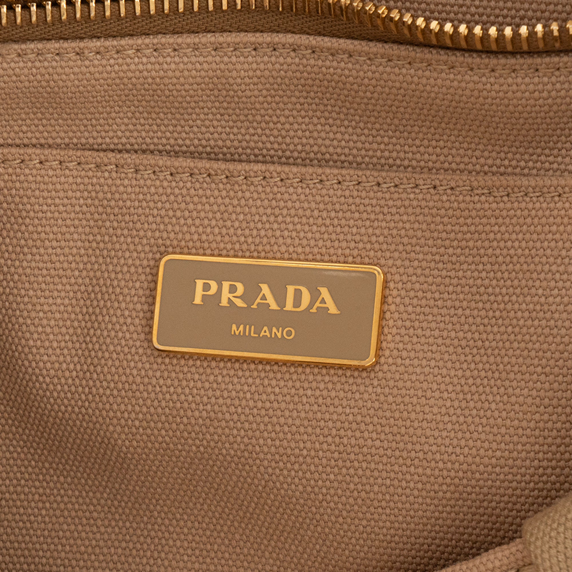 PRADA - Sac Cabas Canapa Large Prada en toile beige