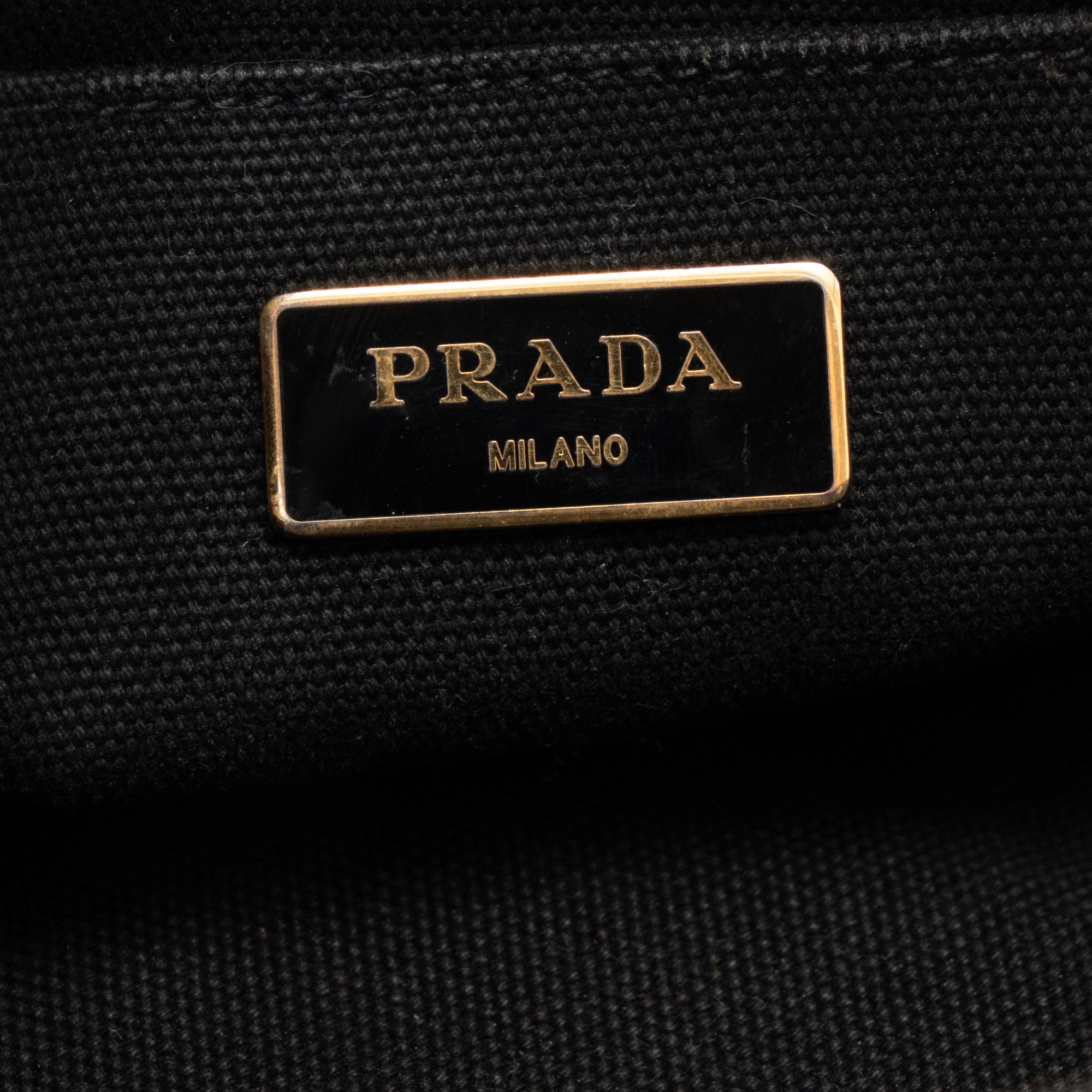 PRADA - Sac Cabas Canapa Mini Prada en denim noir