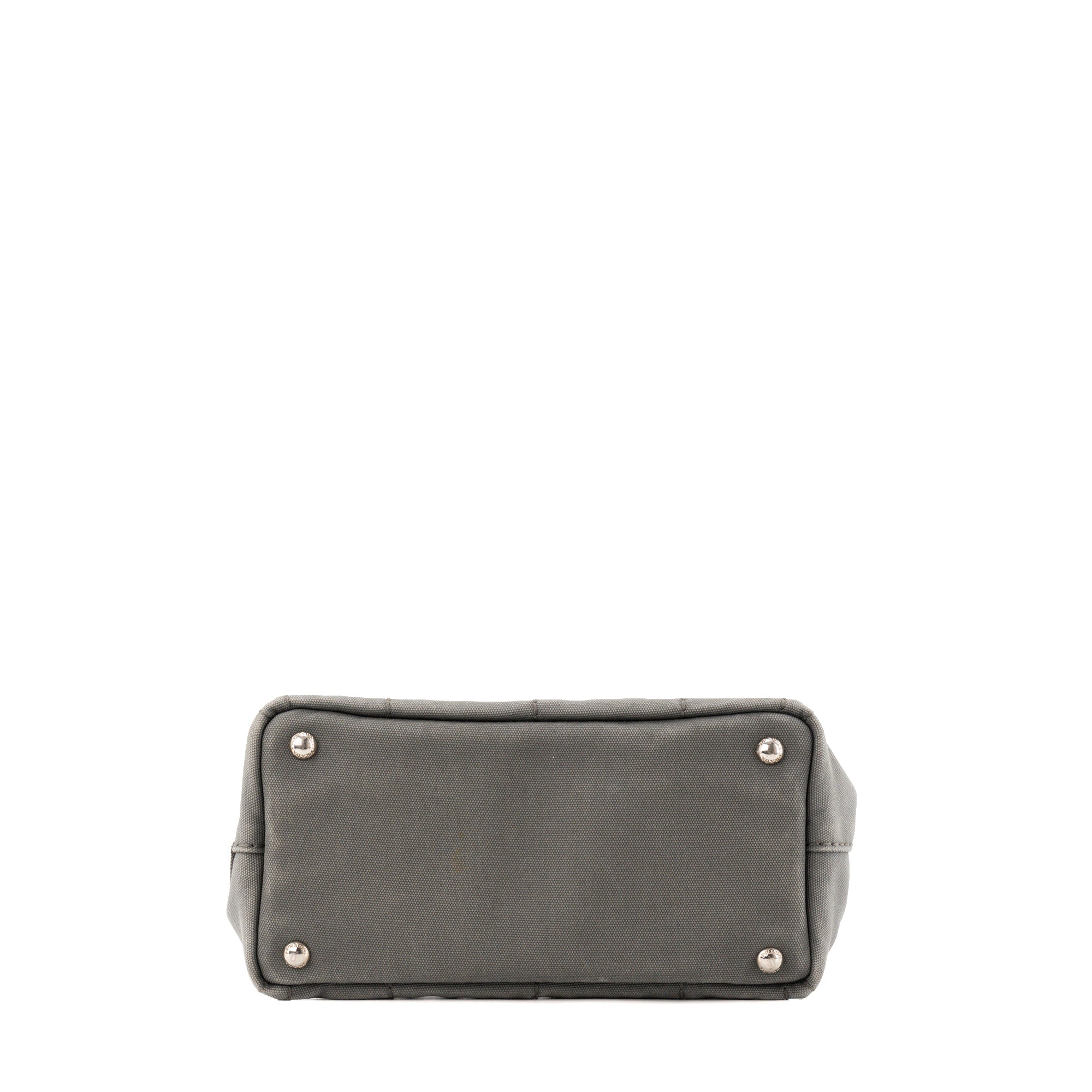 PRADA - Prada Canapa PM Tote Bag in Grey Denim