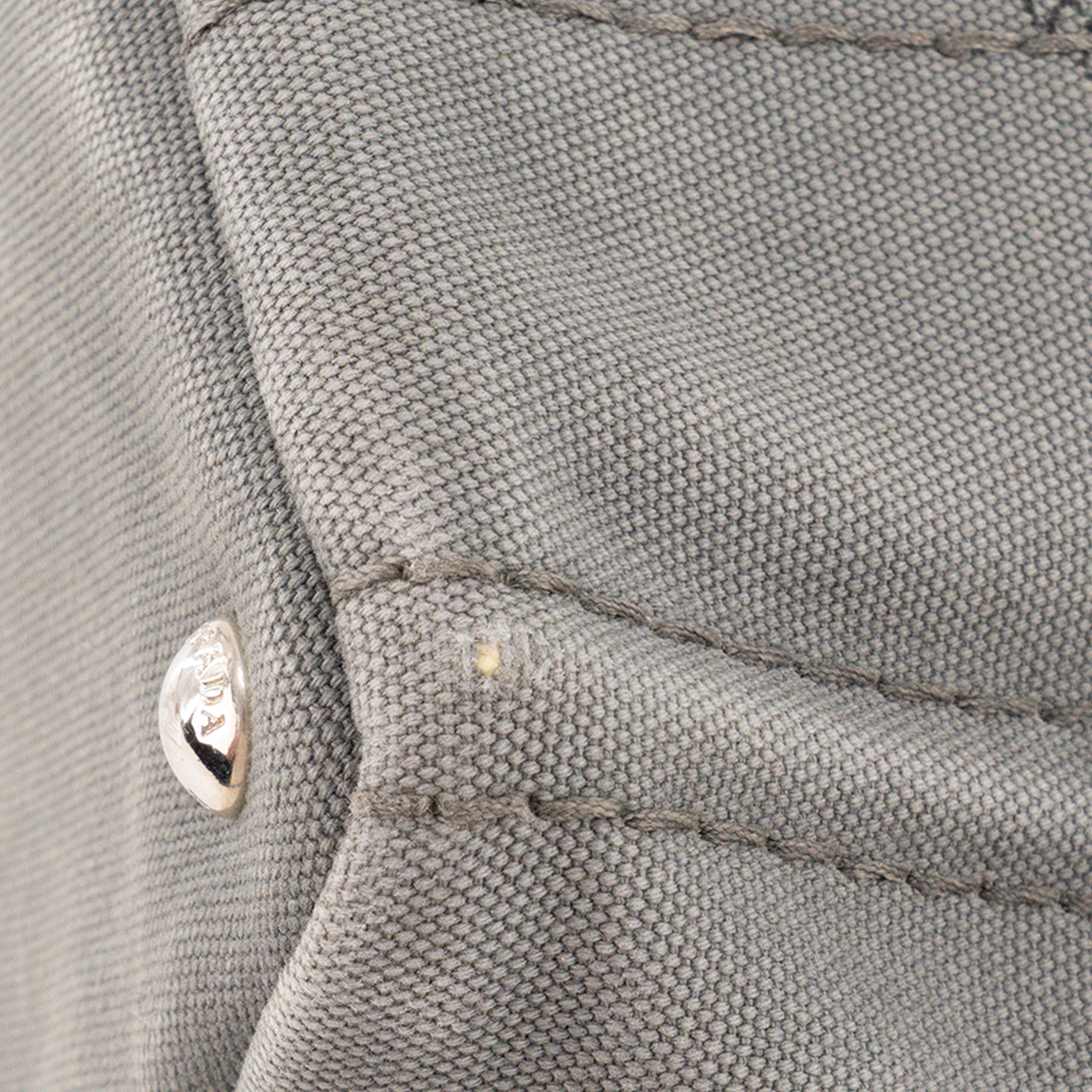 PRADA - Prada Canapa PM Tote Bag in Grey Denim