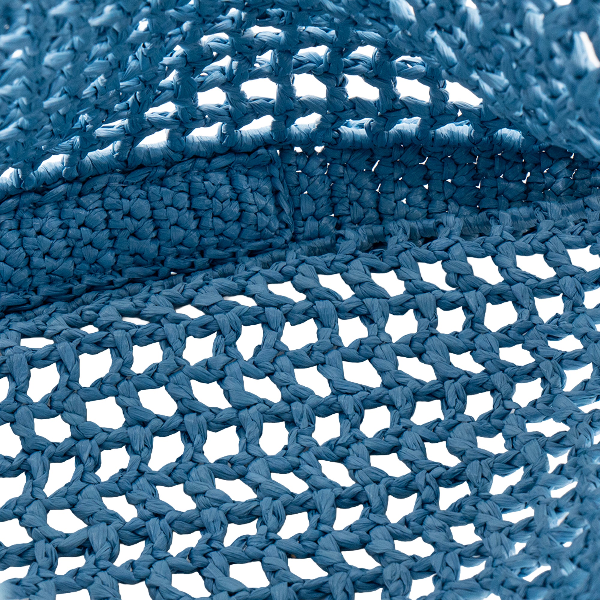 PRADA - Sac Cabas en crochet Prada en raphia bleu
