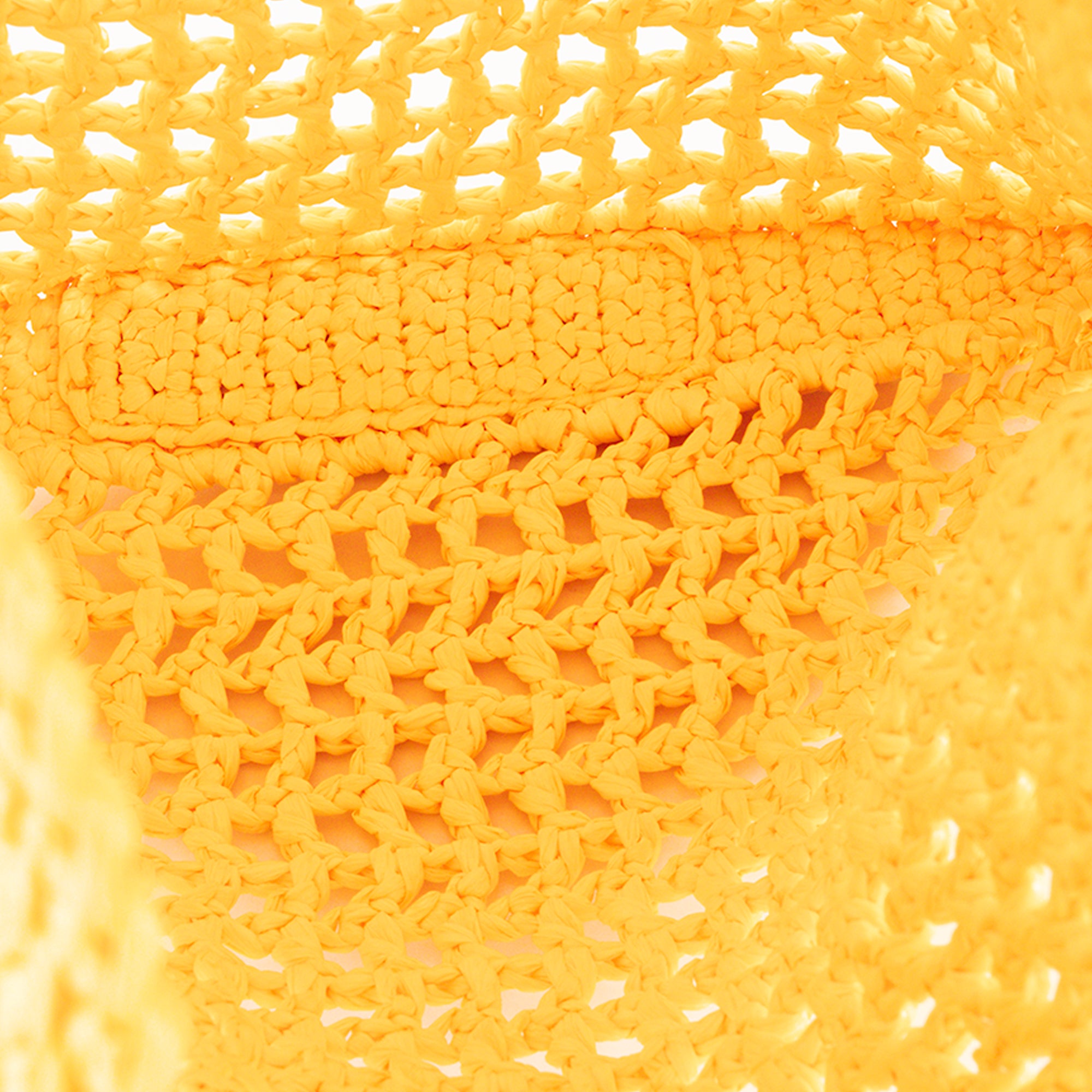PRADA - Sac Cabas en crochet Prada en raphia jaune