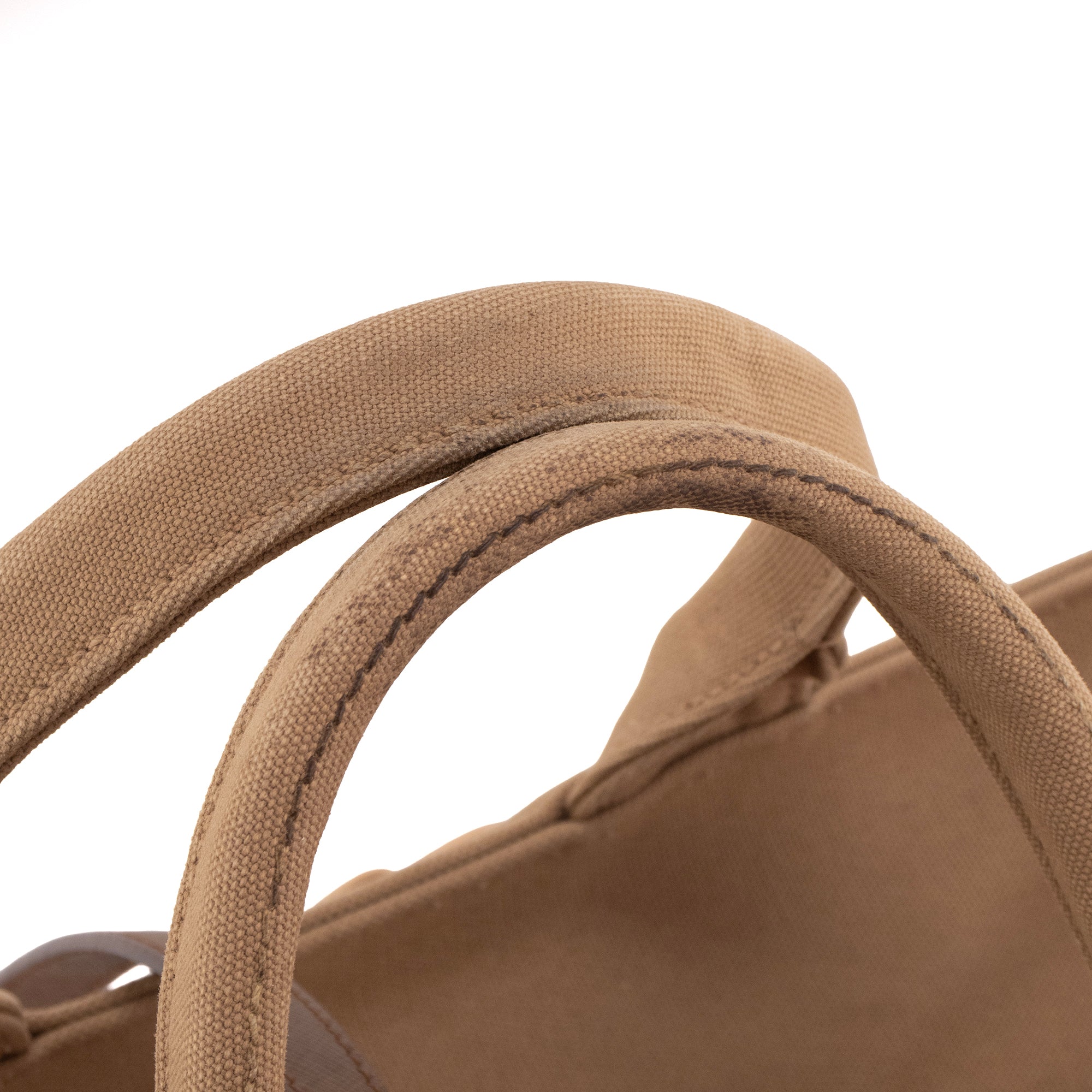 PRADA - Sac cabas Prada en osier et toile marron