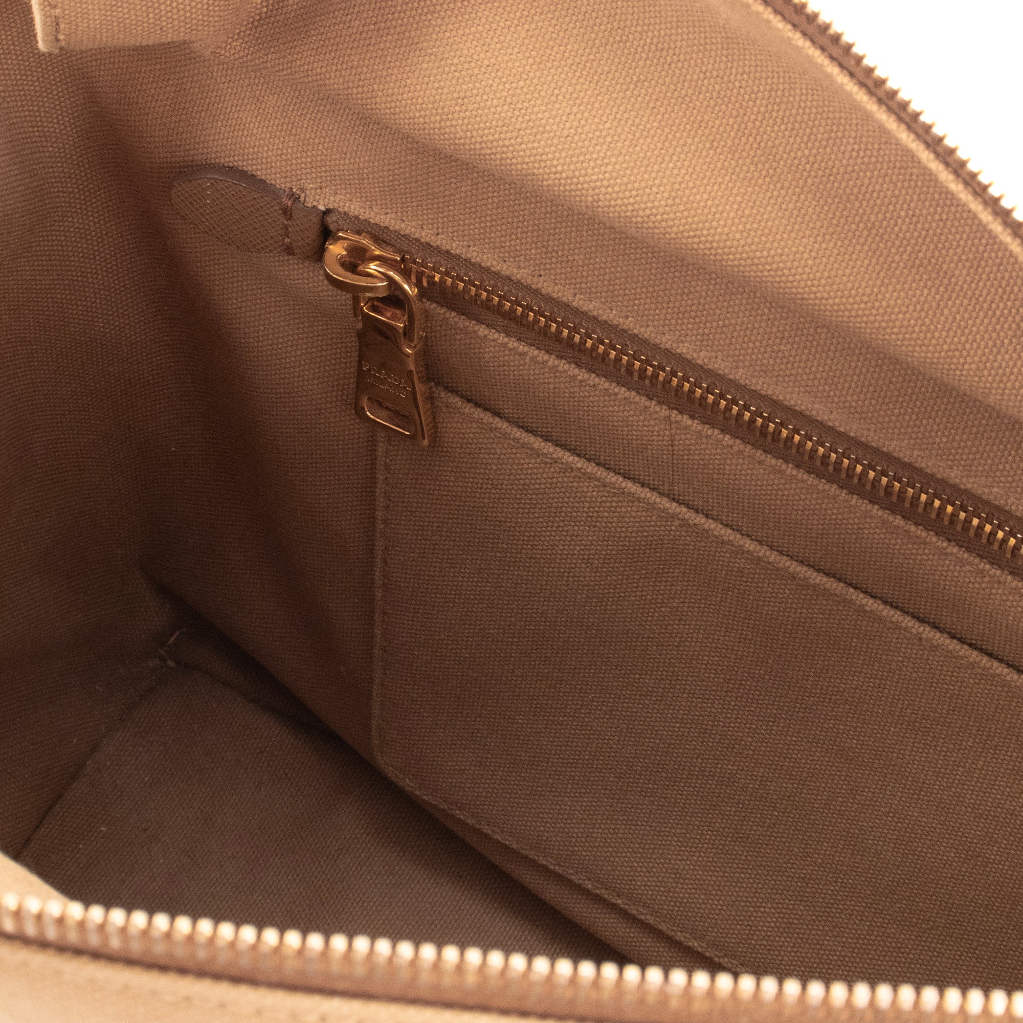 PRADA - Sac cabas Prada en osier et toile marron