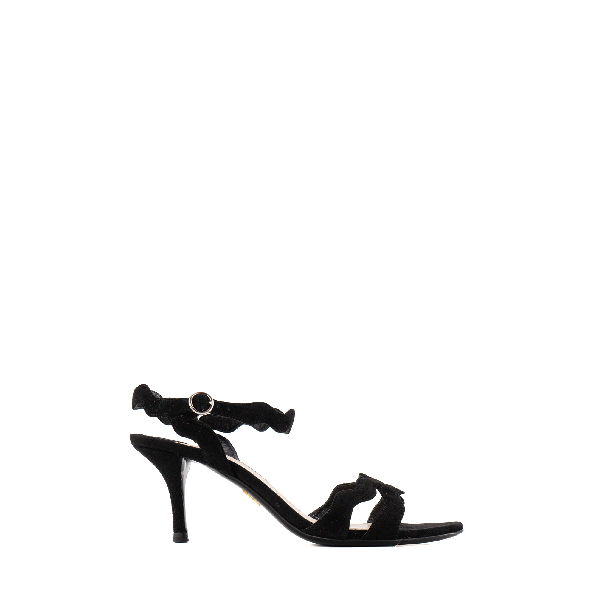 PRADA - Sandales à talons Prada en daim noir (T37)
