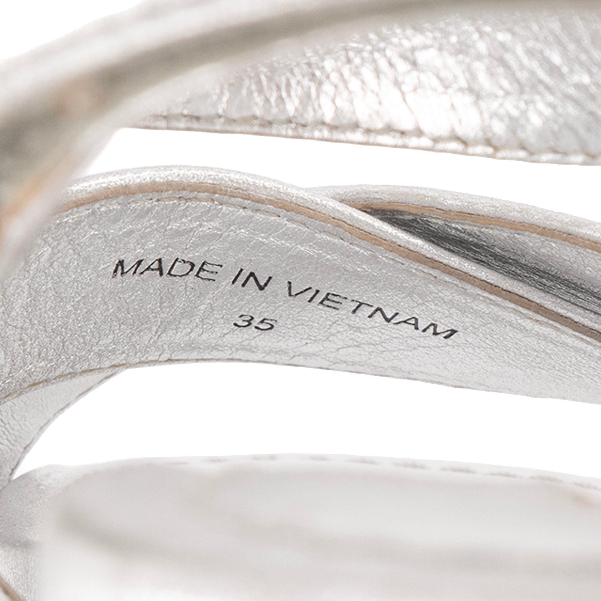 PRADA - Prada silver leather sandals (size 35)