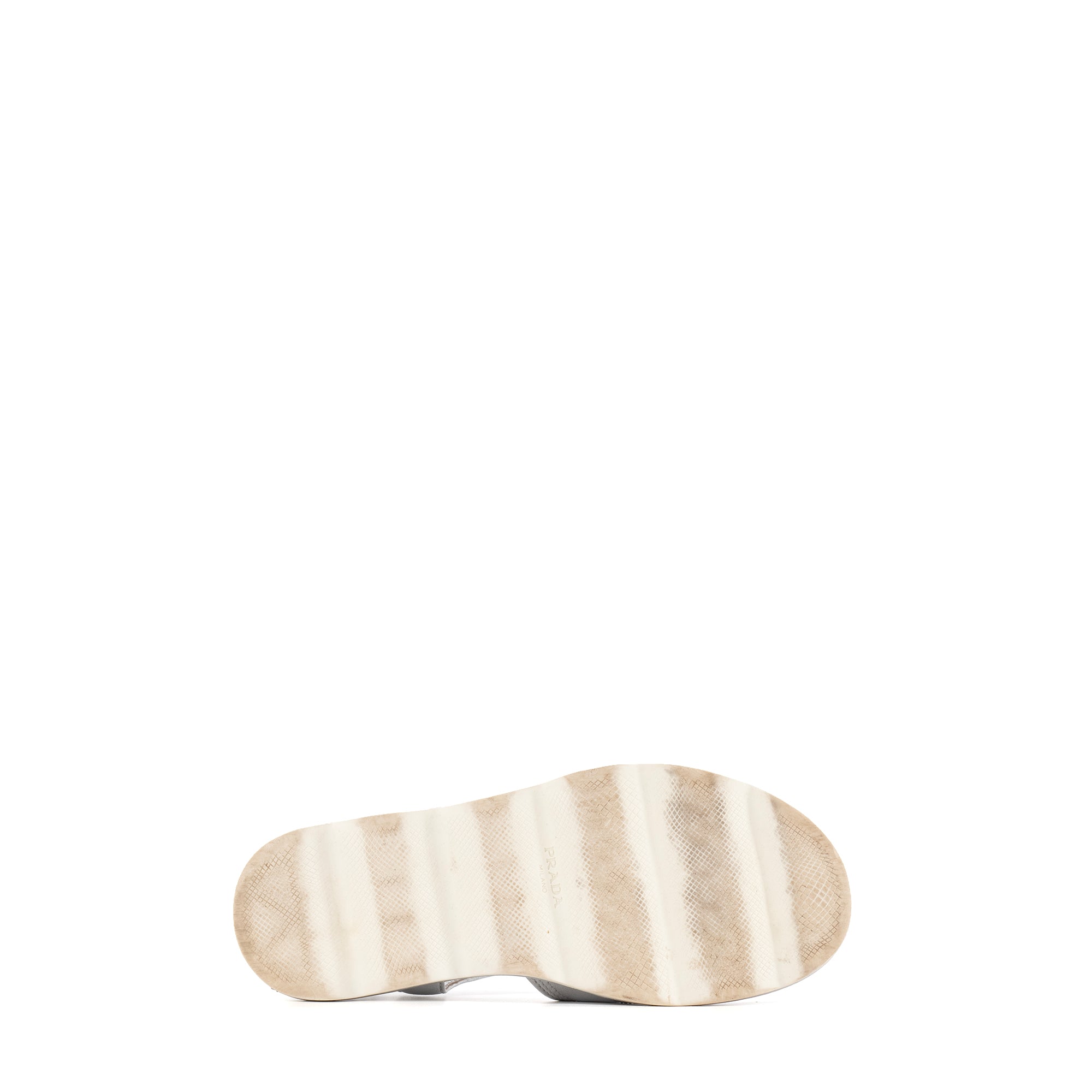 PRADA - Prada silver leather sandals (size 35)