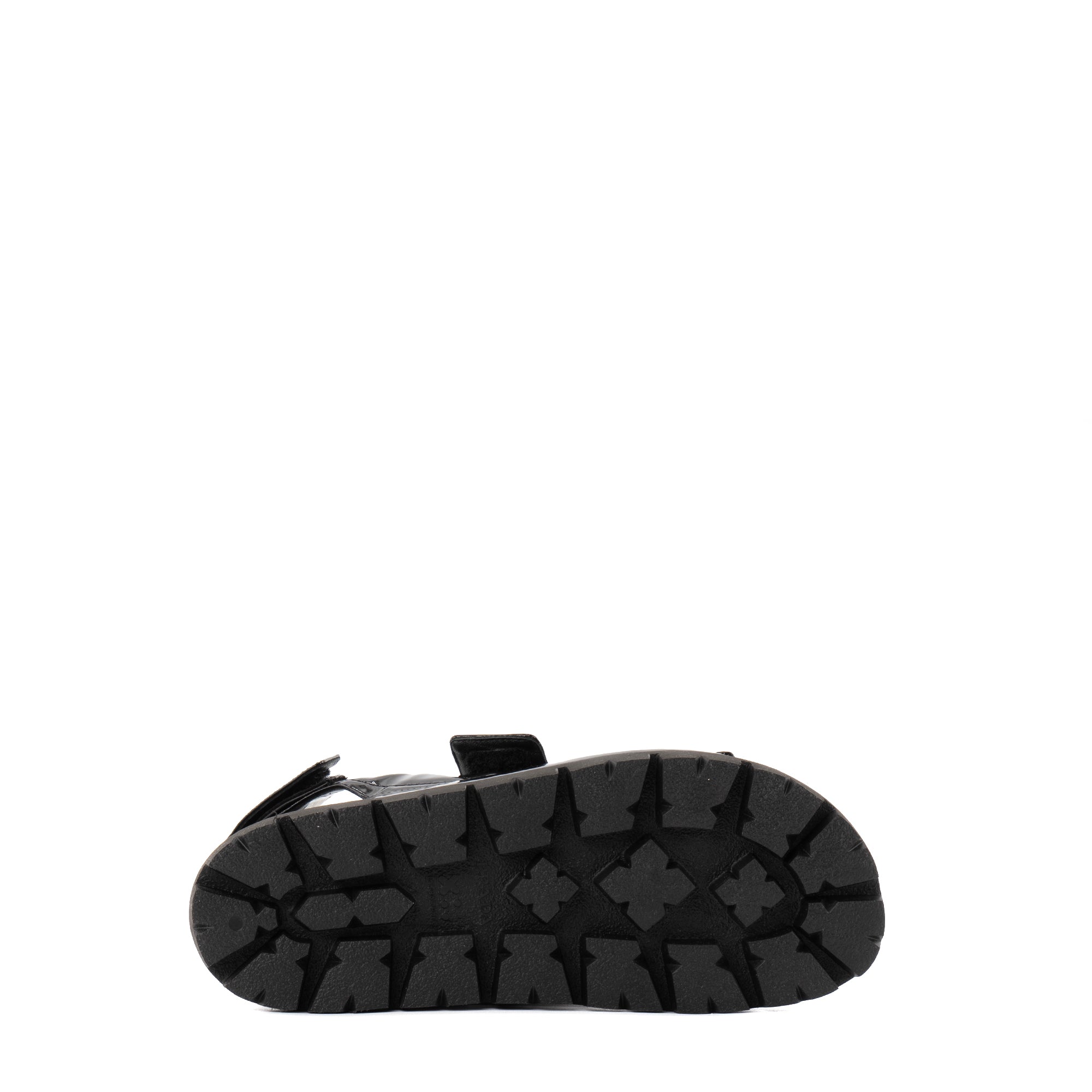 PRADA - Sandales Prada en cuir verni noir (T38.5)