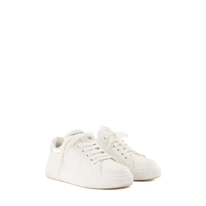 PRADA - Sneakers Downtown Prada en cuir lisse blanc (T36)