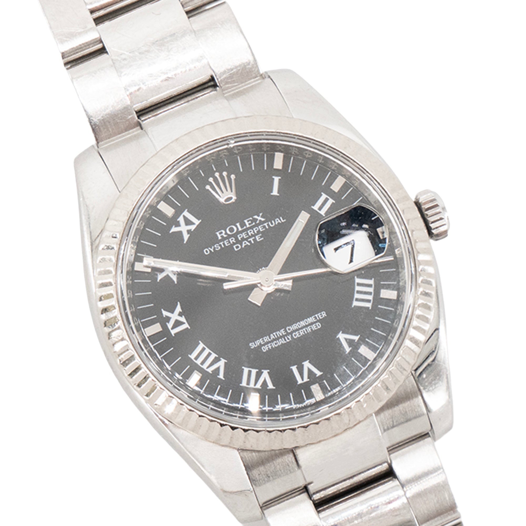 ROLEX - Montre Oyster Perpetual Date 36 mm en acier gris