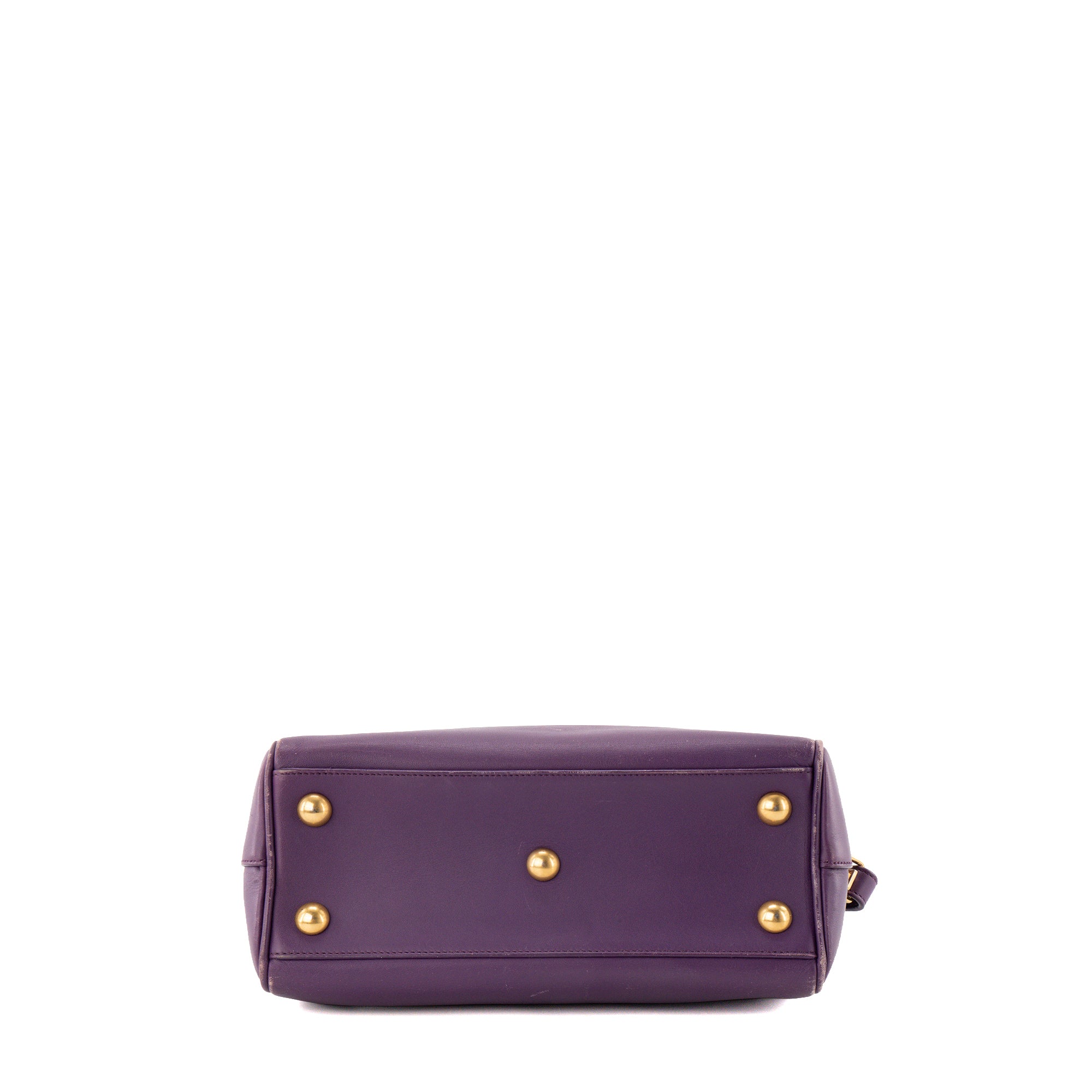 SAINT LAURENT - Sac à bandoulière Classic Baby Duffle Saint Laurent en cuir de veau lisse violet