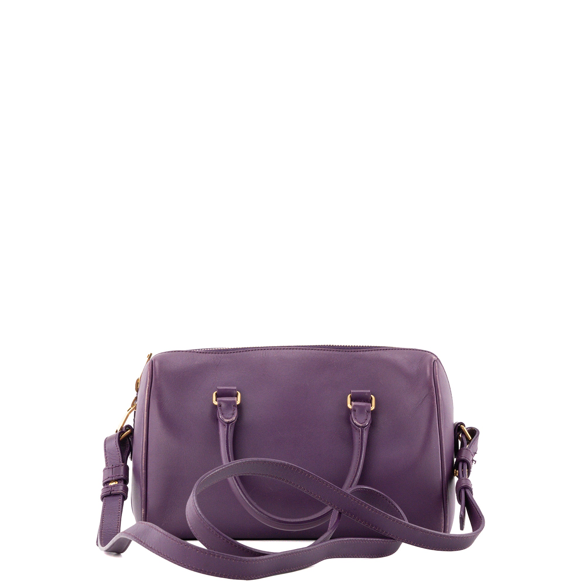 SAINT LAURENT - Sac à bandoulière Classic Baby Duffle Saint Laurent en cuir de veau lisse violet