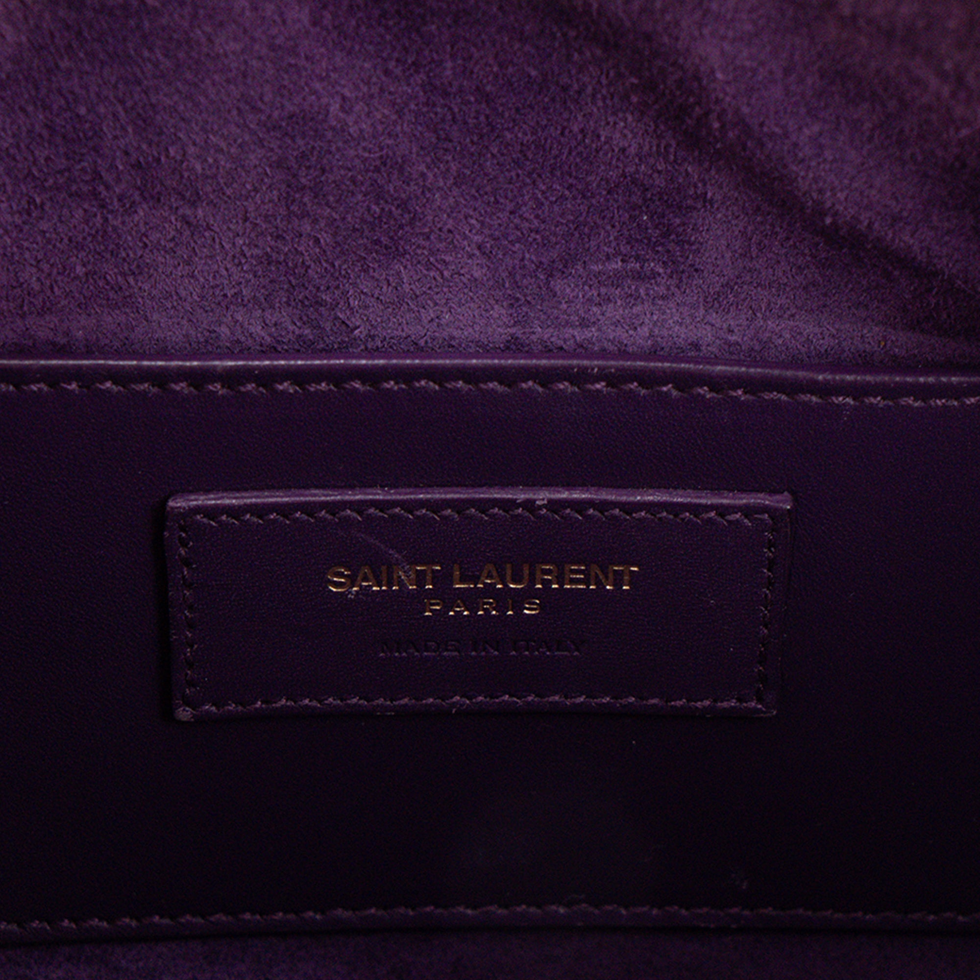 SAINT LAURENT - Sac à bandoulière Classic Baby Duffle Saint Laurent en cuir de veau lisse violet