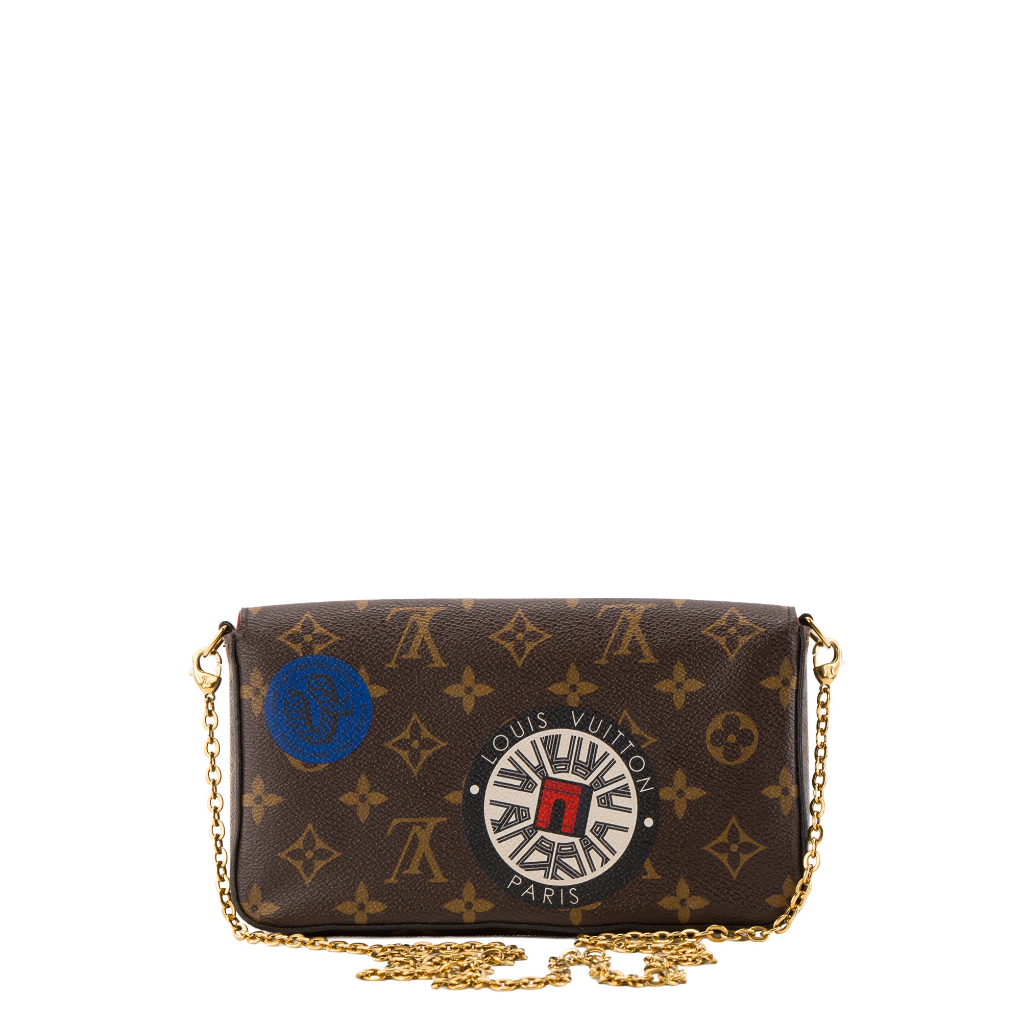 LOUIS VUITTON - Sac à bandoulière Félicie Louis Vuitton en toile enduite monogrammée édition limitée World Tour