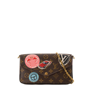 LOUIS VUITTON - Sac à bandoulière Félicie Louis Vuitton en toile enduite monogrammée édition limitée World Tour