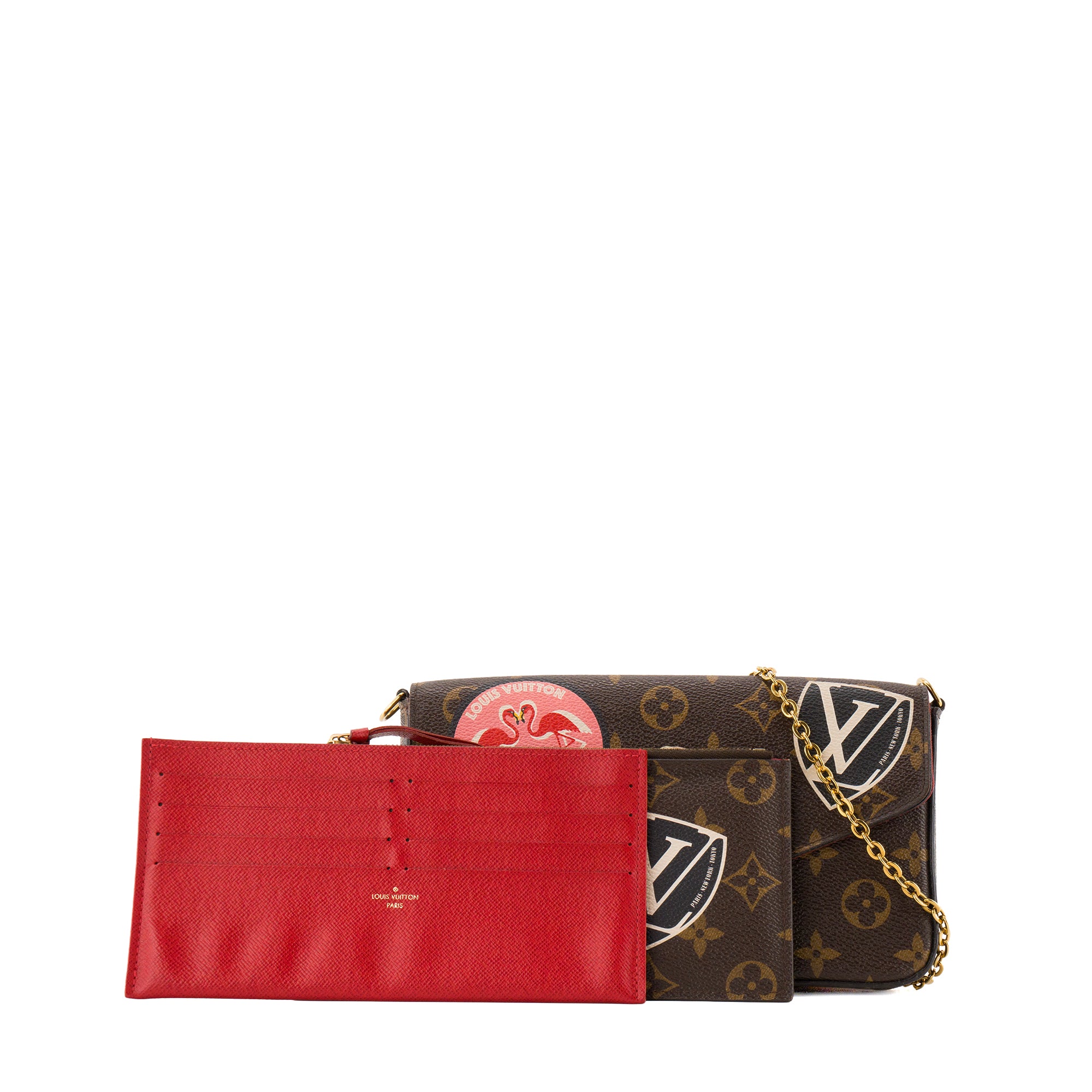 LOUIS VUITTON - Sac à bandoulière Félicie Louis Vuitton en toile enduite monogrammée édition limitée World Tour