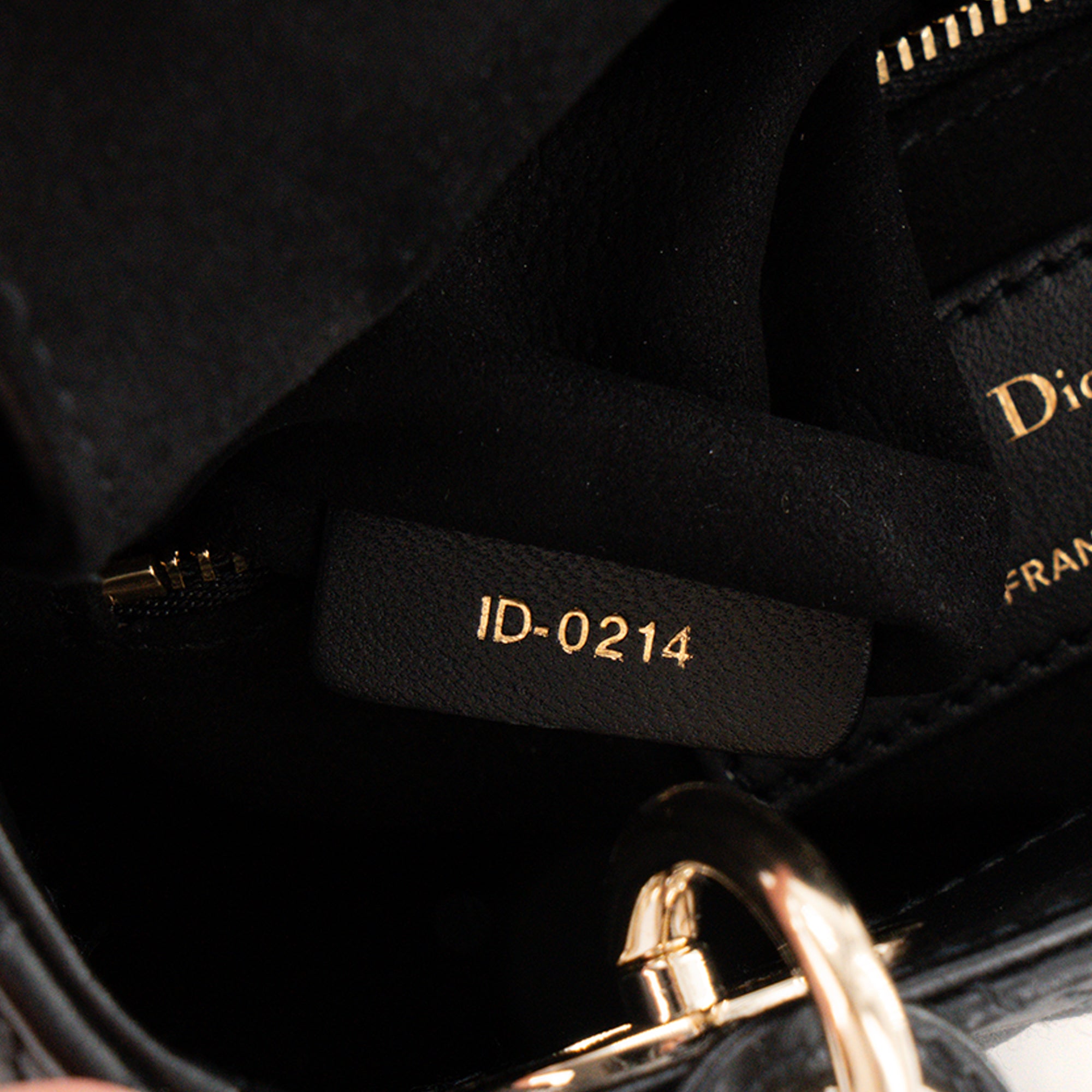 DIOR - Sac à bandoulière Lady Dior Mini en cuir cannage noir