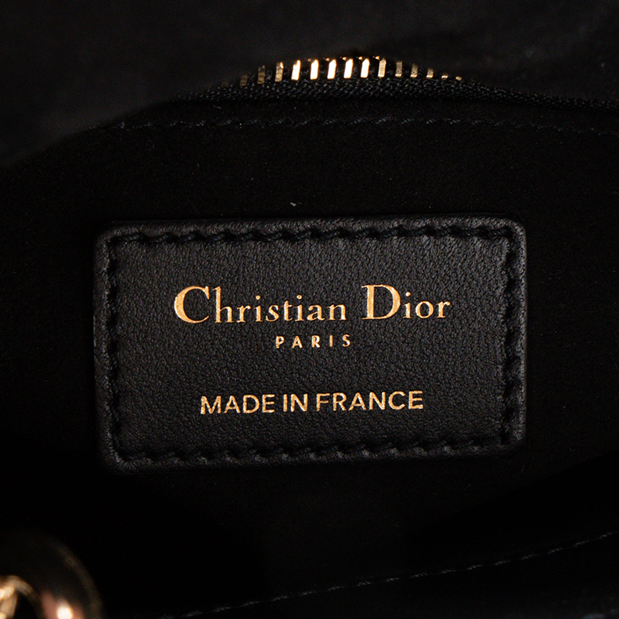 DIOR - Sac à bandoulière Lady Dior Mini en cuir cannage noir