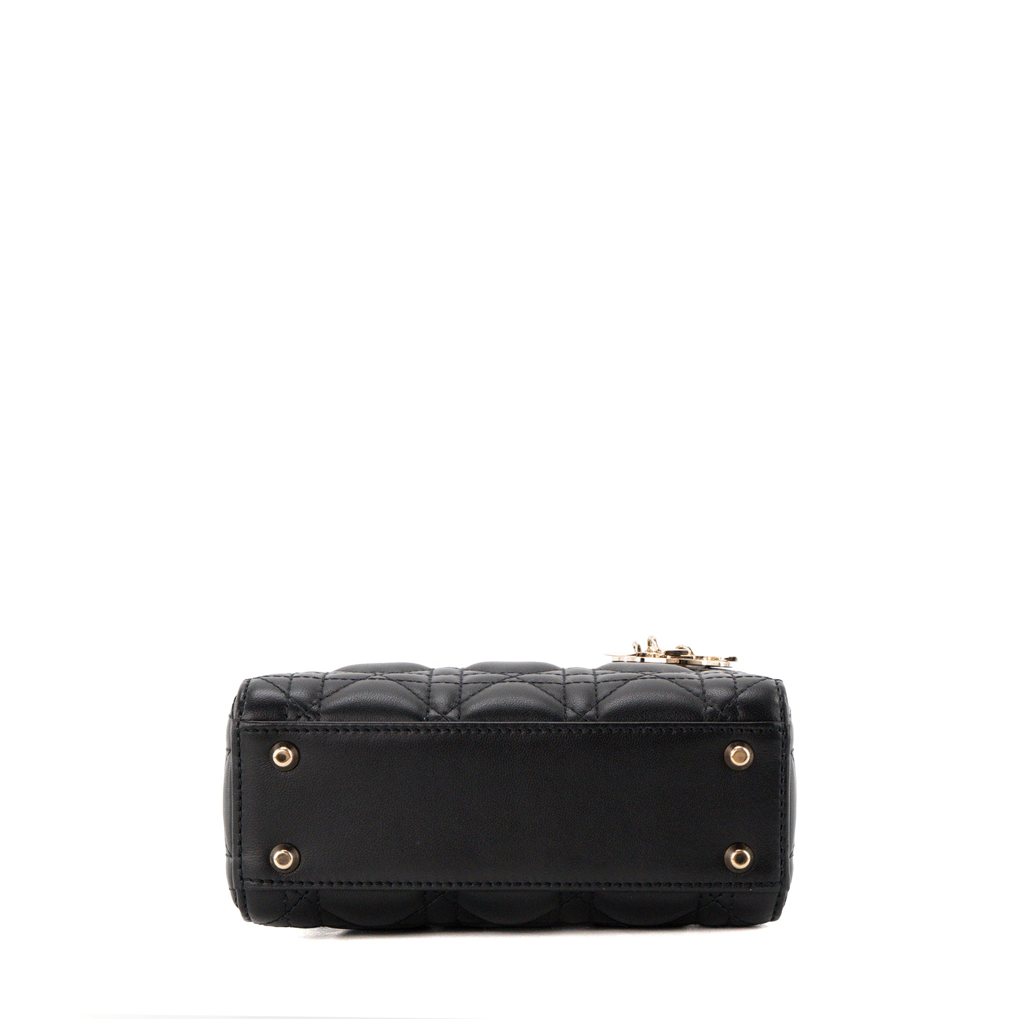 DIOR - Sac à bandoulière Lady Dior Mini en cuir cannage noir