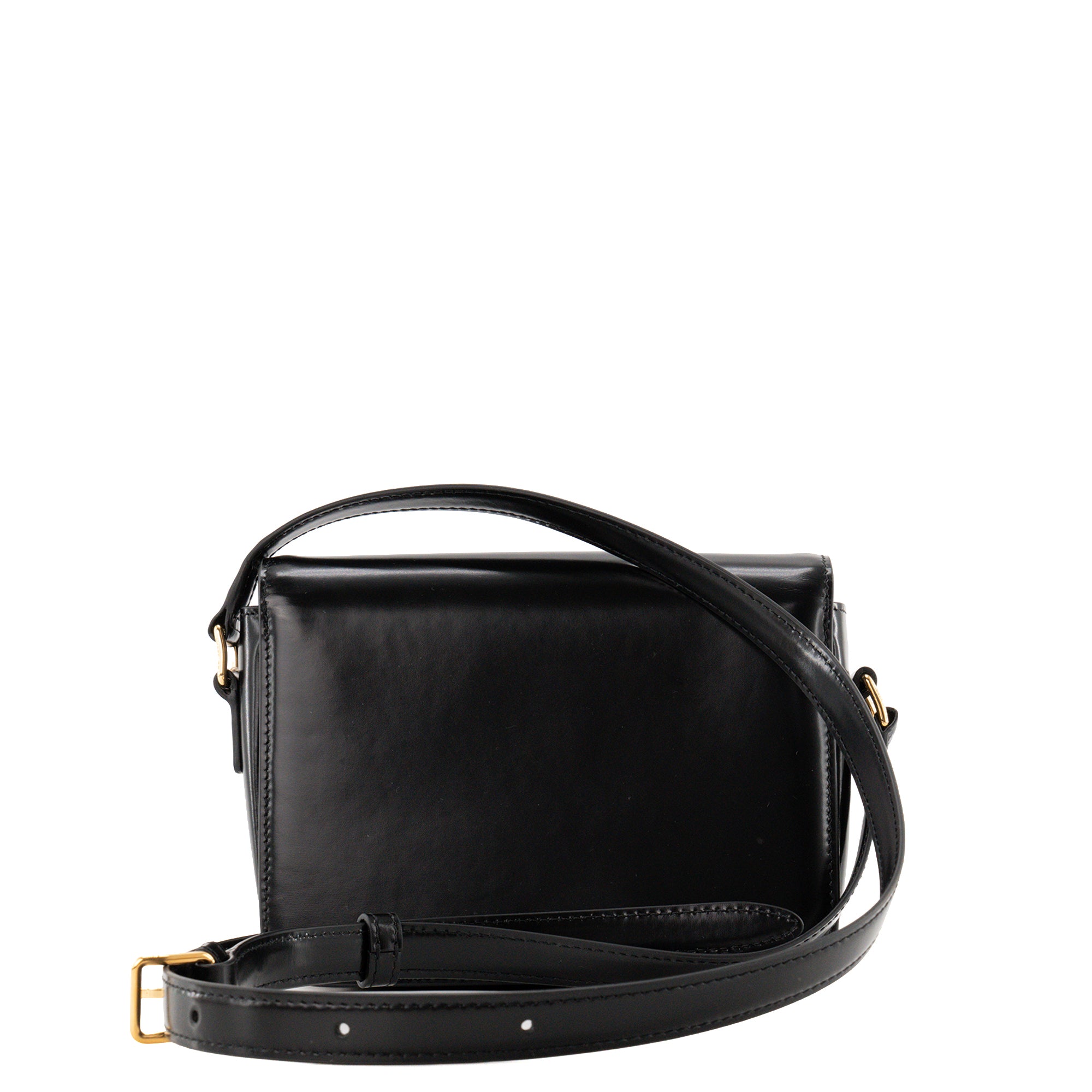 CELINE - Sac à bandoulière Triomphe Teen Celine en cuir lisse noir