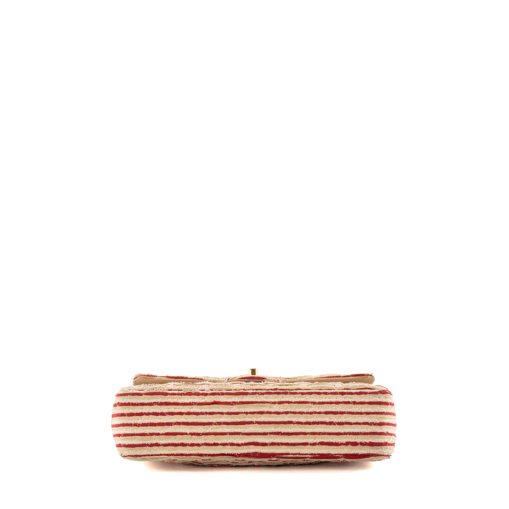 CHANEL - Sac à bandoulière Classique/Timeless Coco Sailor Chanel en toile beige et rouge édition limitée