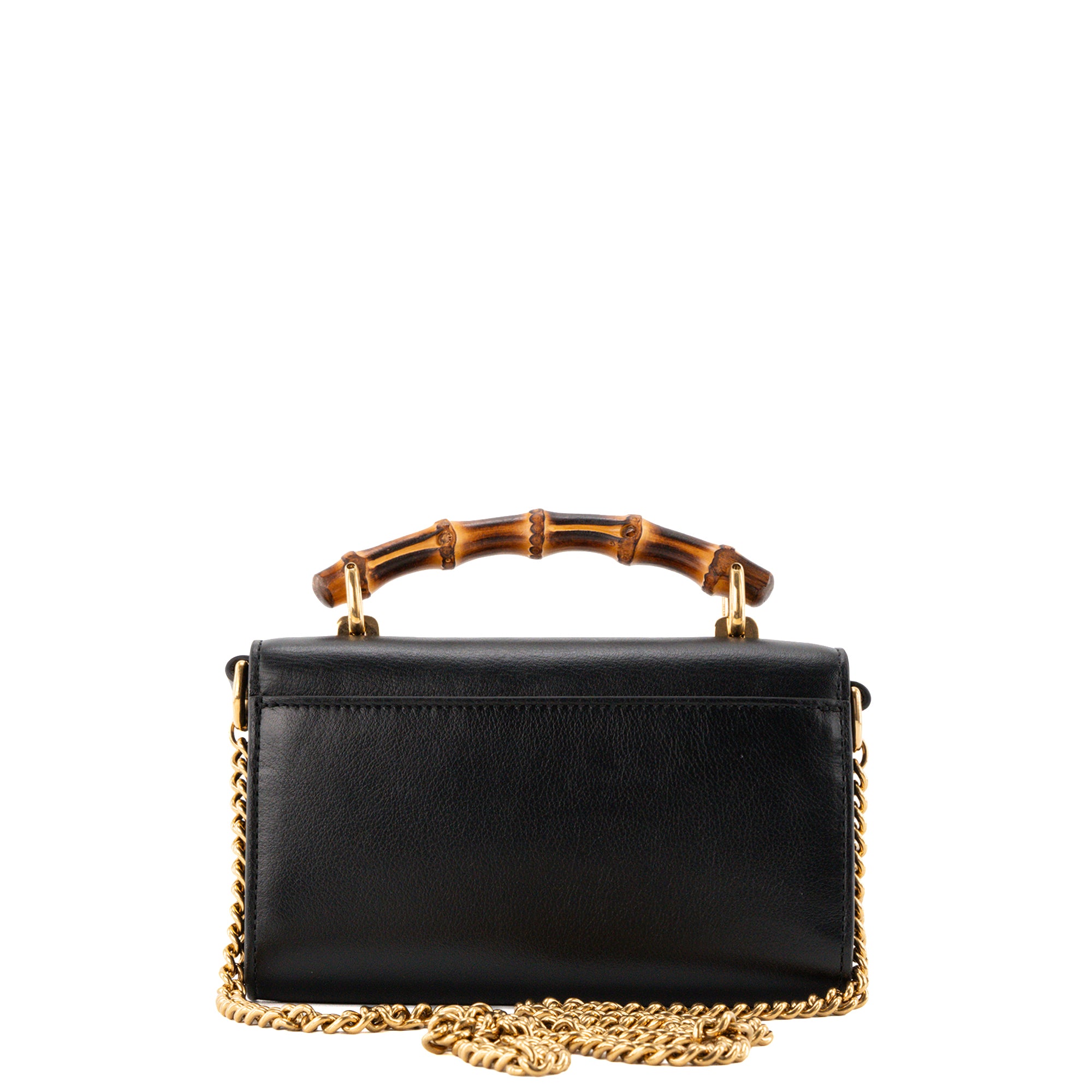GUCCI - Sac à bandoulière Diana Mini Gucci en bamboo et cuir noir