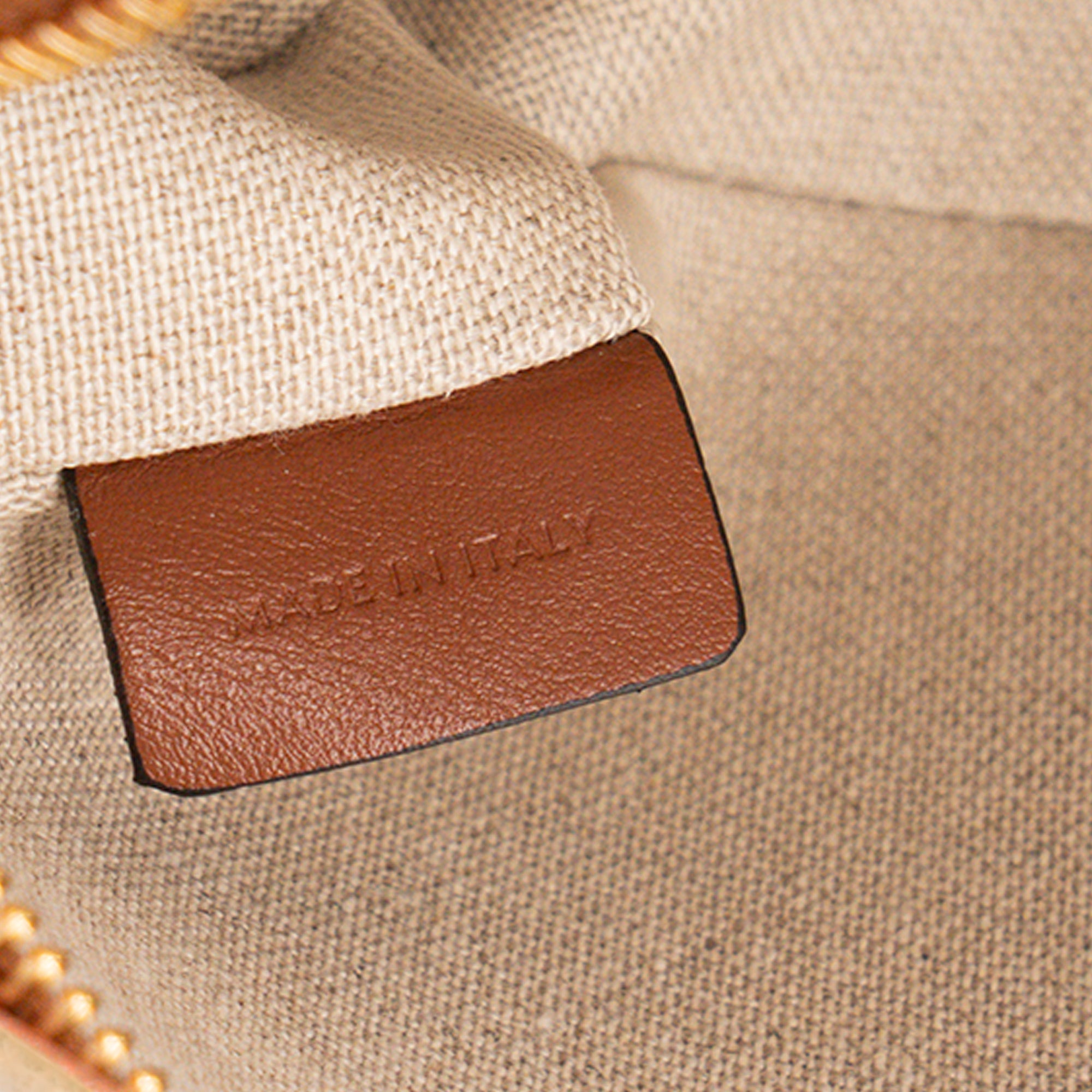 CELINE - Sac à épaule Triomphe Camera Celine en toile et cuir tan marron