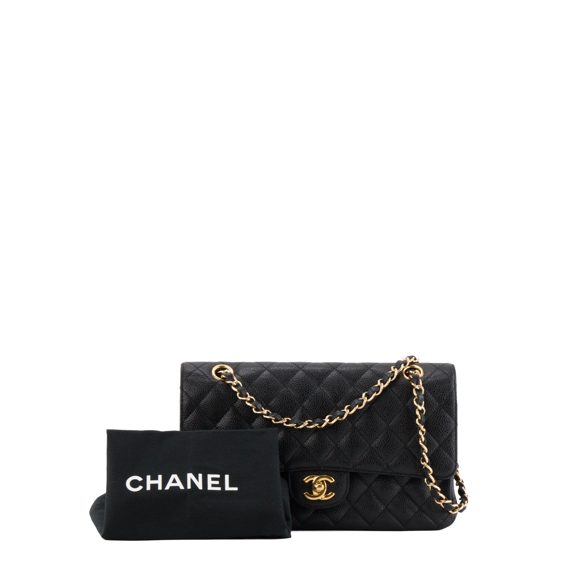 CHANEL - Sac à main Classique/Timeless 11.12 Chanel en cuir caviar noir