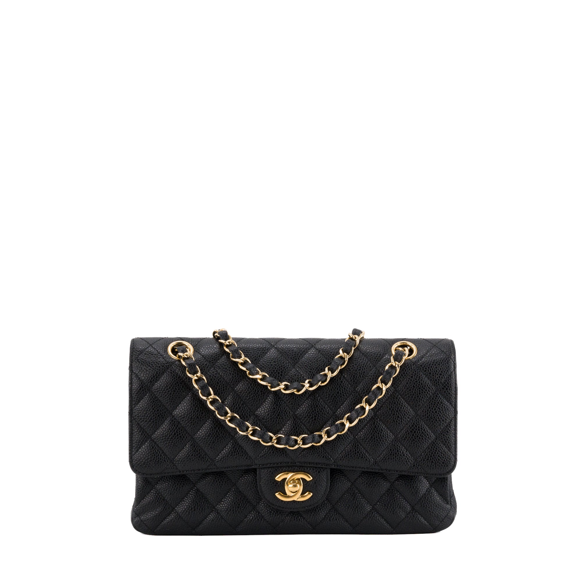 CHANEL - Sac à main Classique/Timeless 11.12 Chanel en cuir caviar noir