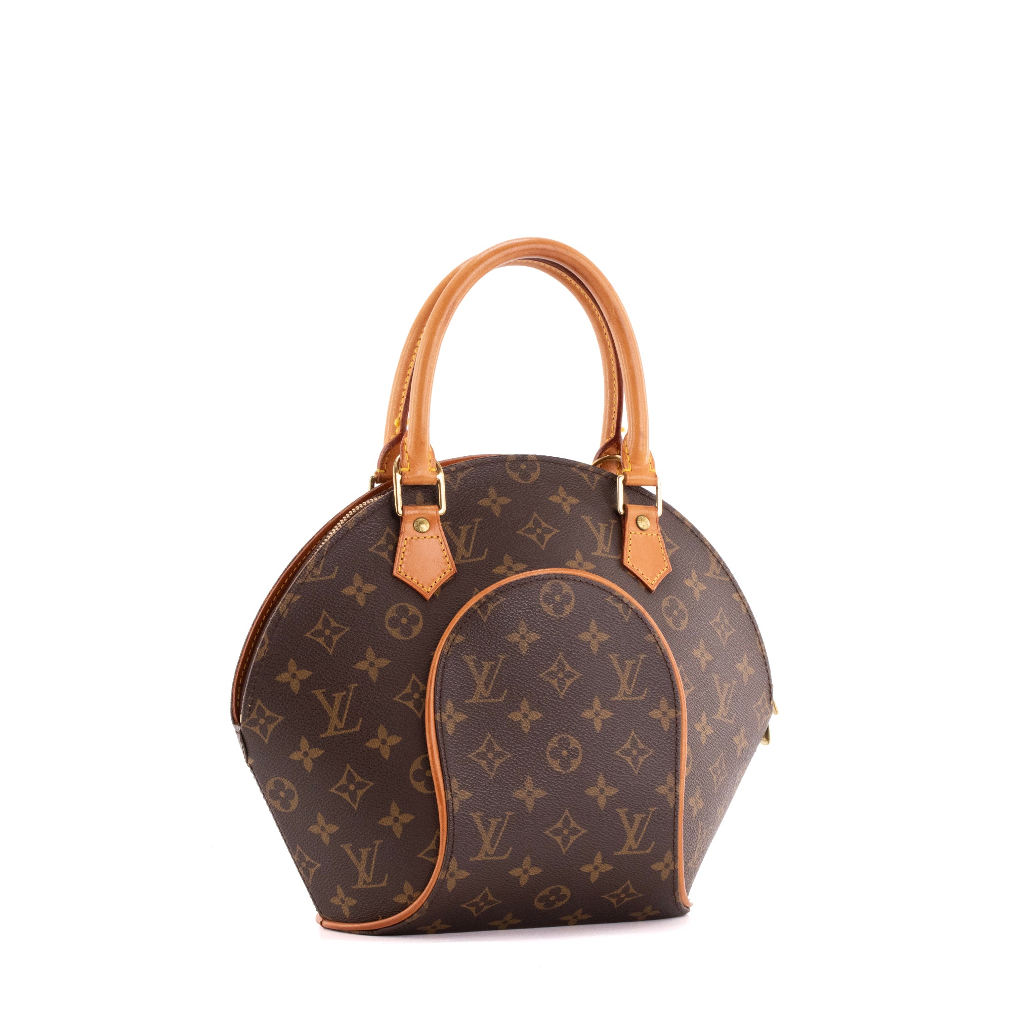 LOUIS VUITTON - Sac à main Ellipse Louis Vuitton en toile enduite monogrammée vintage