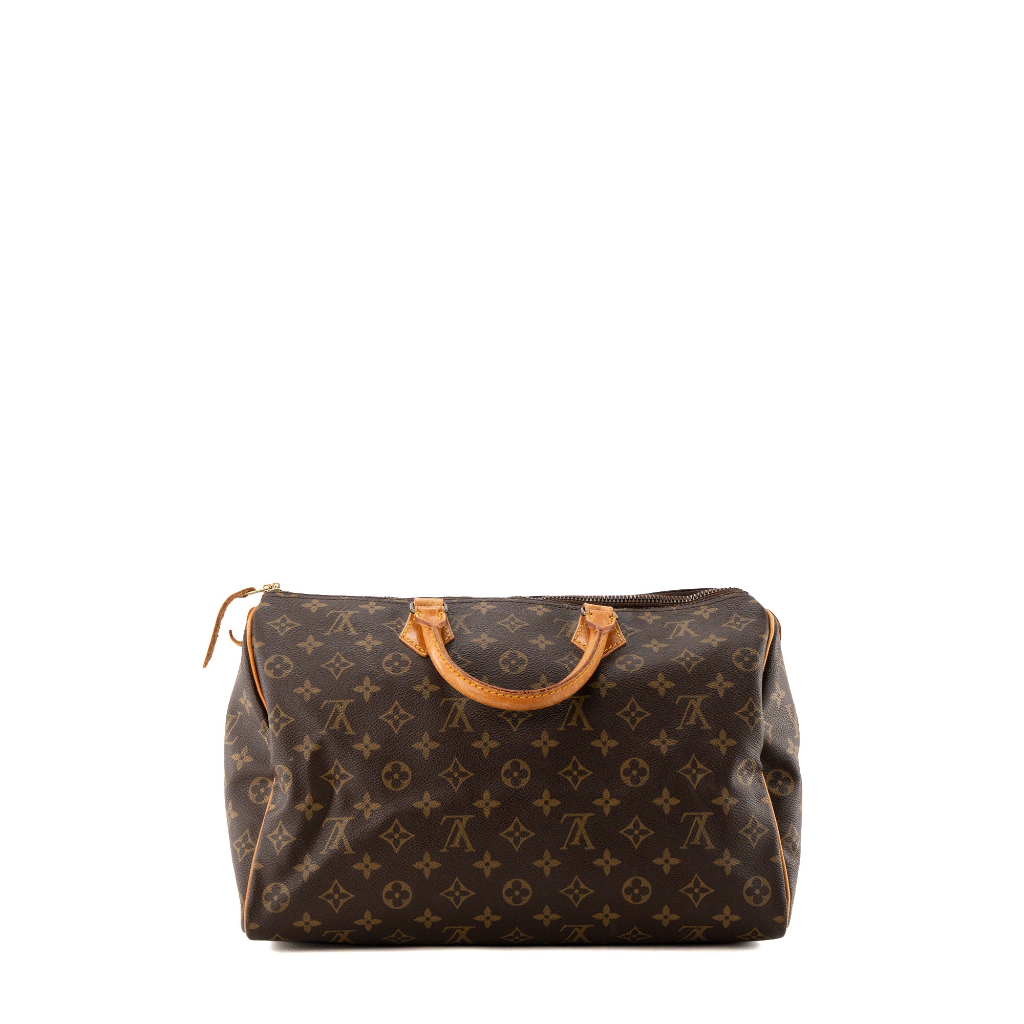 LOUIS VUITTON - Sac à main Speedy 35 Louis Vuitton en toile enduite monogrammée vintage