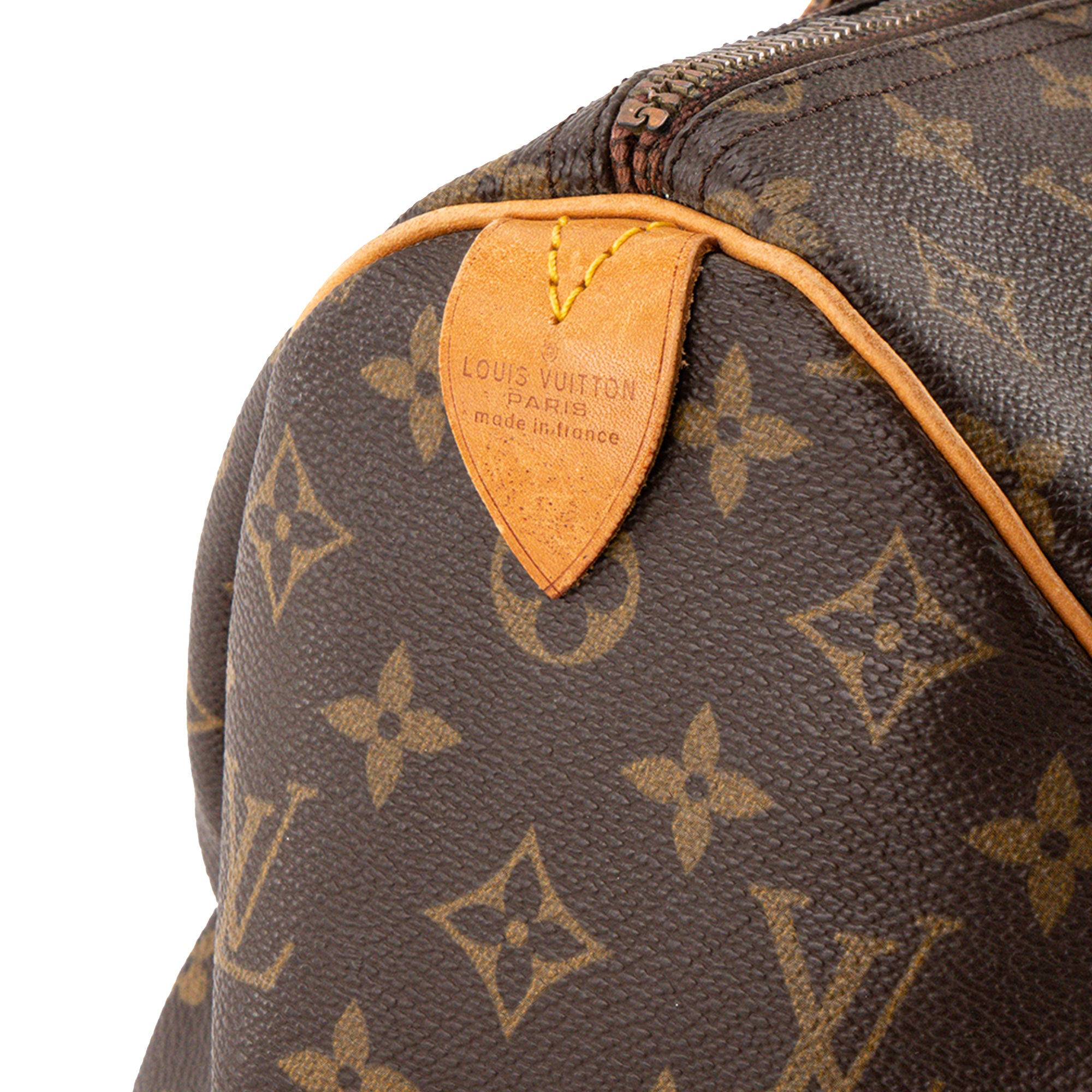 LOUIS VUITTON - Sac à main Speedy 35 Louis Vuitton en toile enduite monogrammée vintage